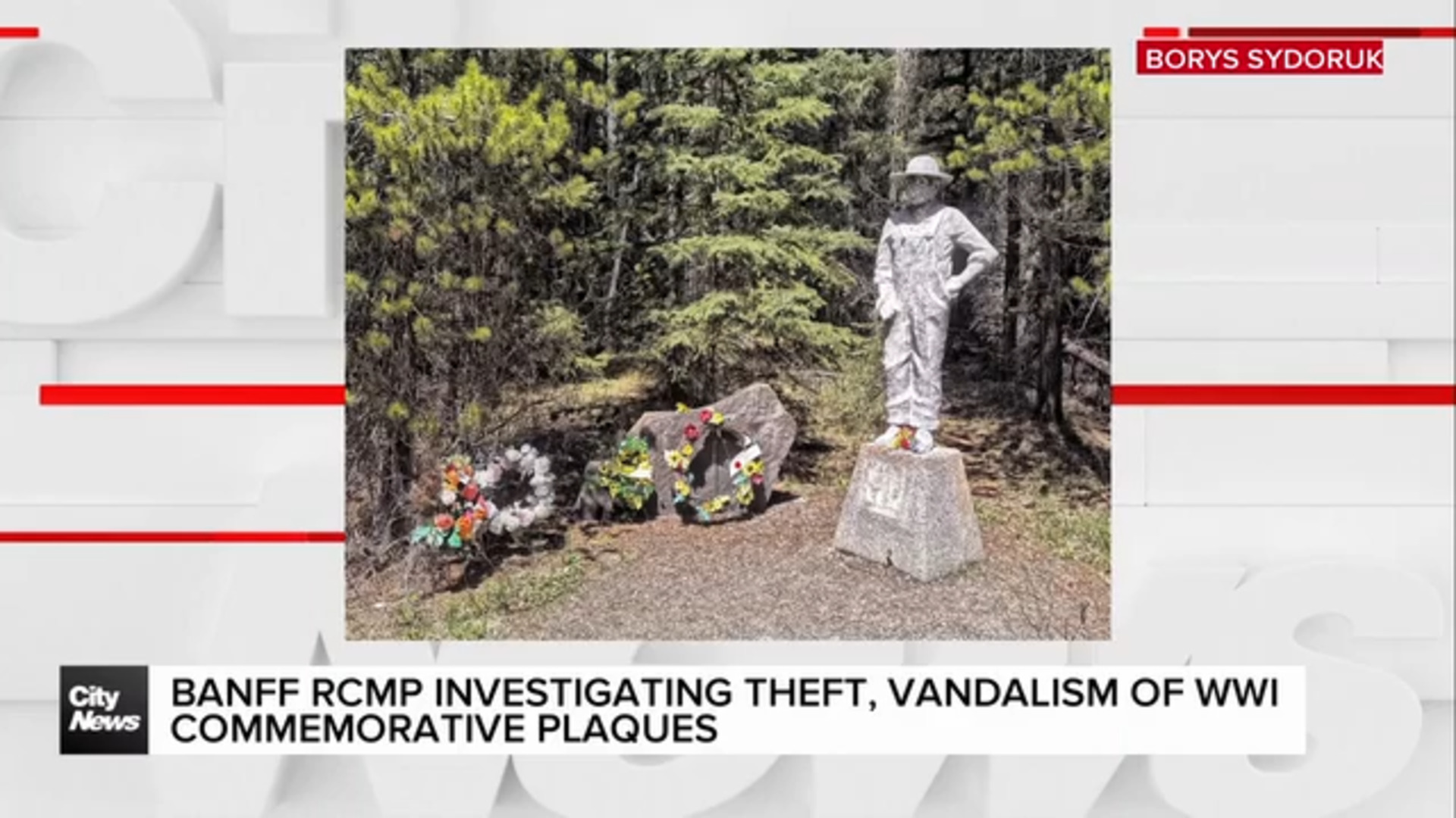 Banff RCMP investigating theft, vandalism of WWI commemorative plaques