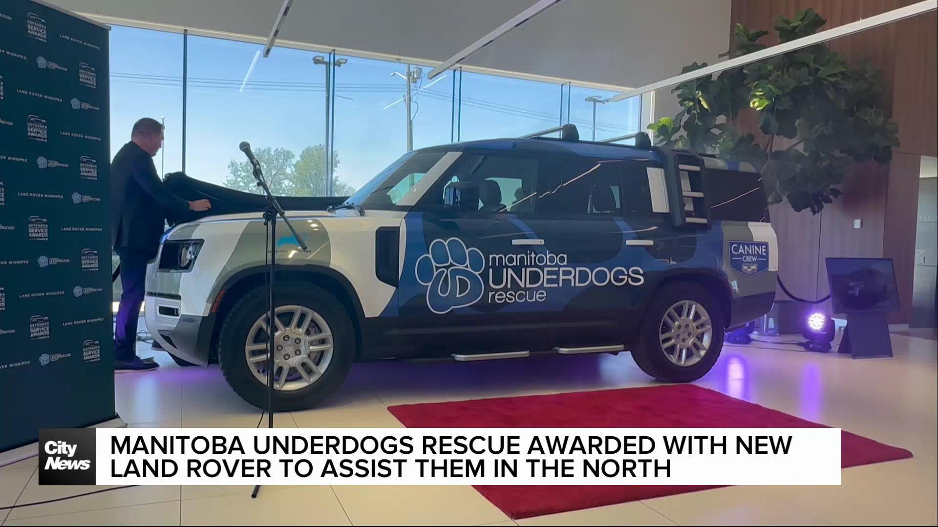 Manitoba Underdogs Rescue receive new Land Rover as part of 'Defender Service Award'