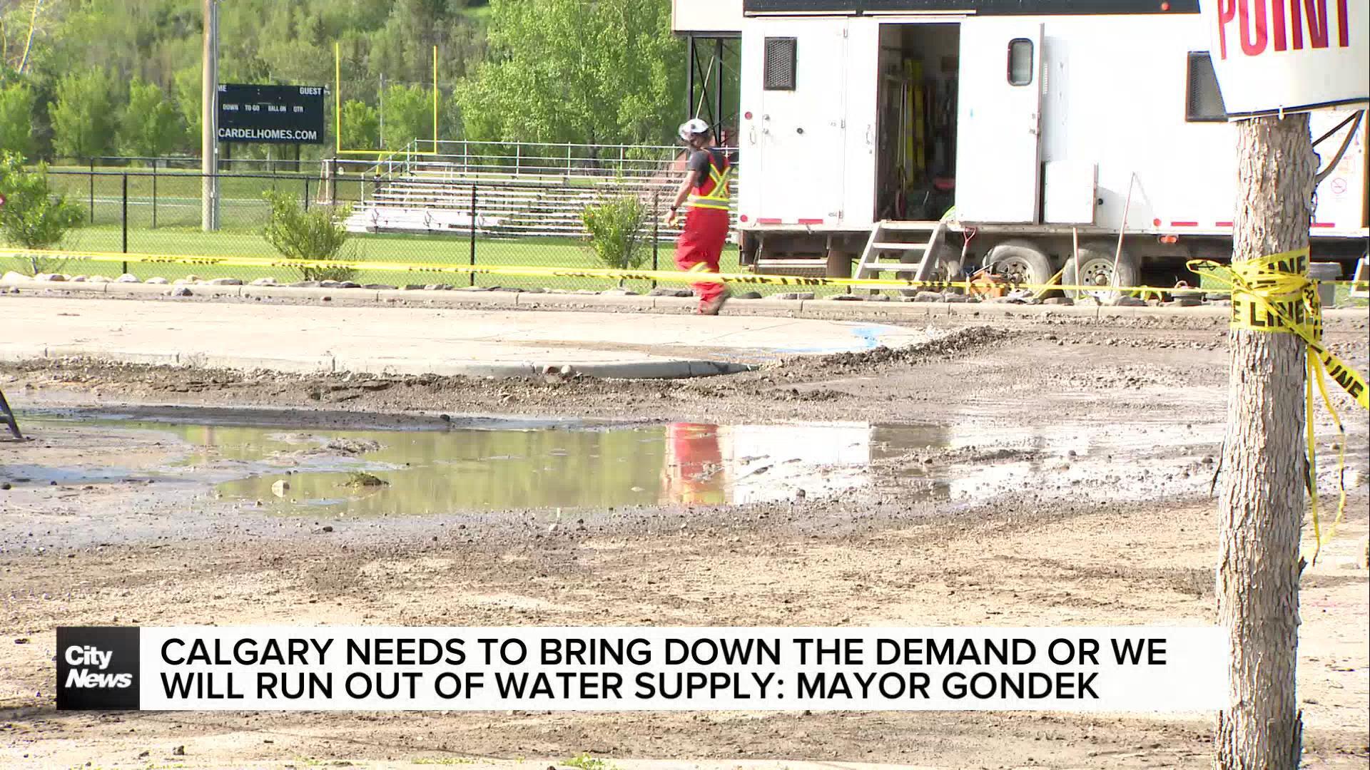 The City urging Calgarians to continue conserving water