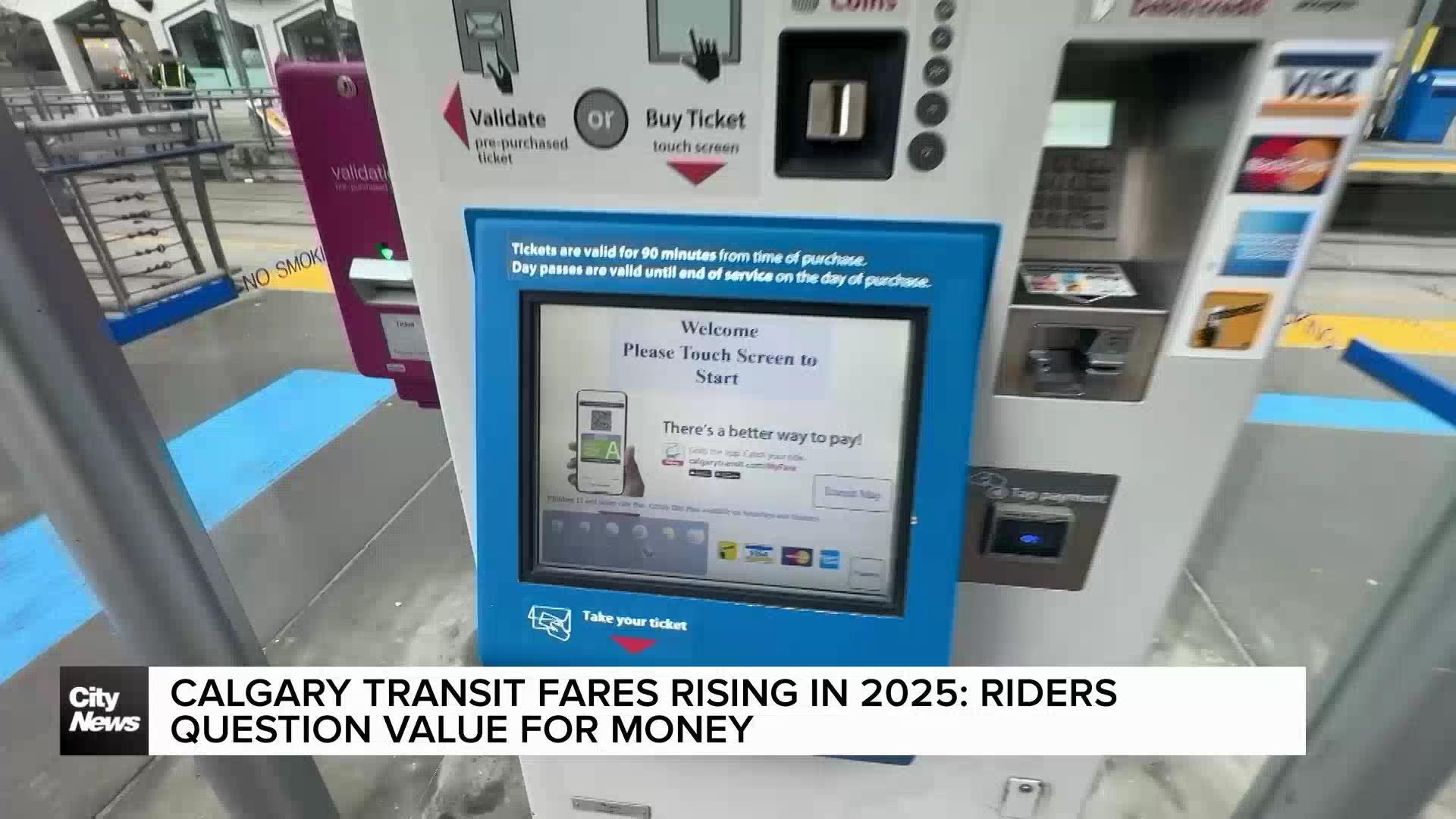 Calgary Transit fares rising in 2025: riders question value for money