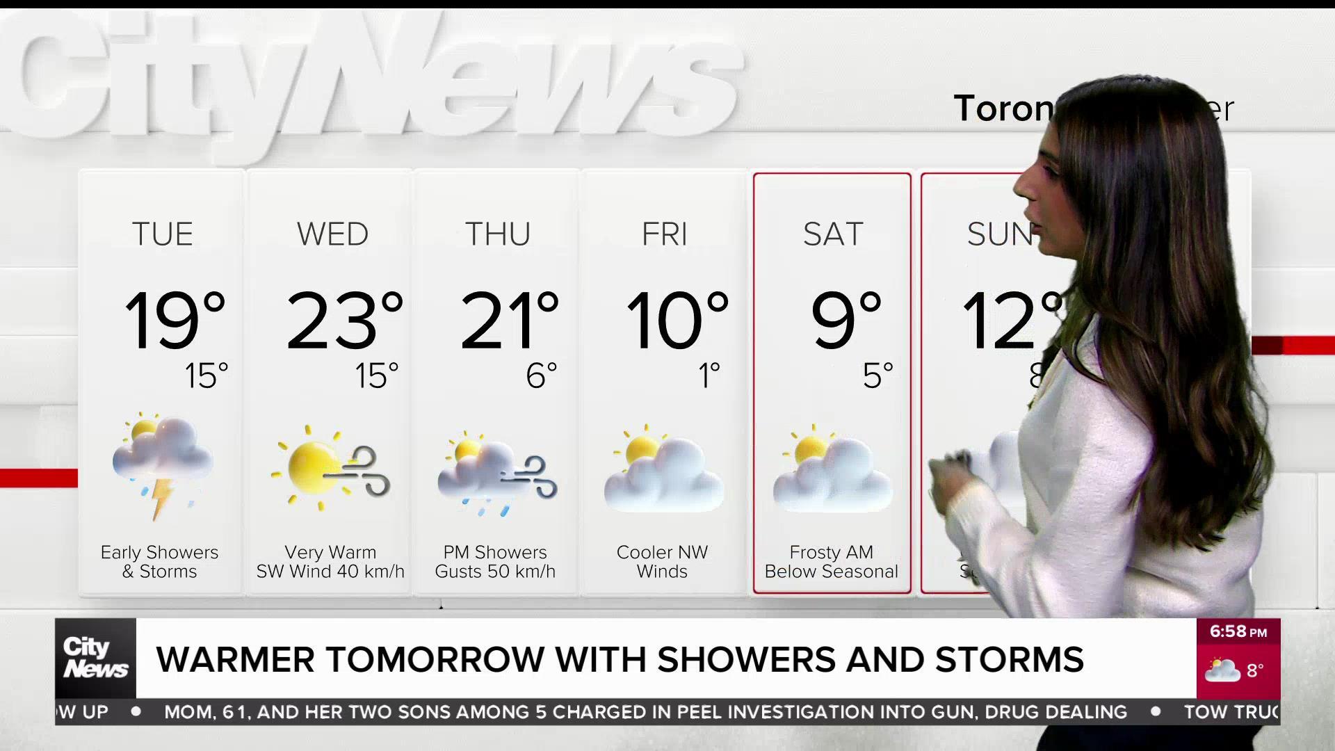 Warm-up and showers expected Tuesday