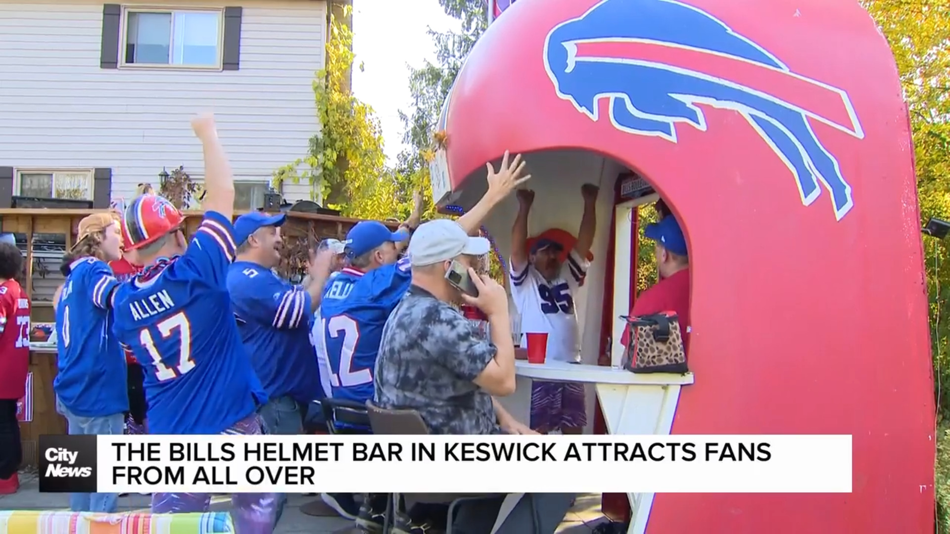 The Bills Helmet Bar in Keswick attracts fans from all over