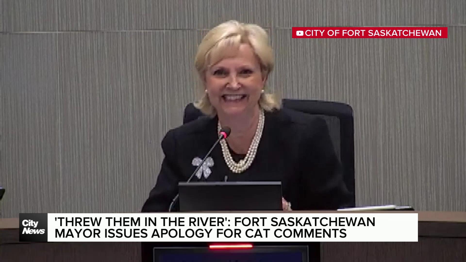 “Threw them in the river”: Fort Saskatchewan Mayor apologizes for comments about killing cats