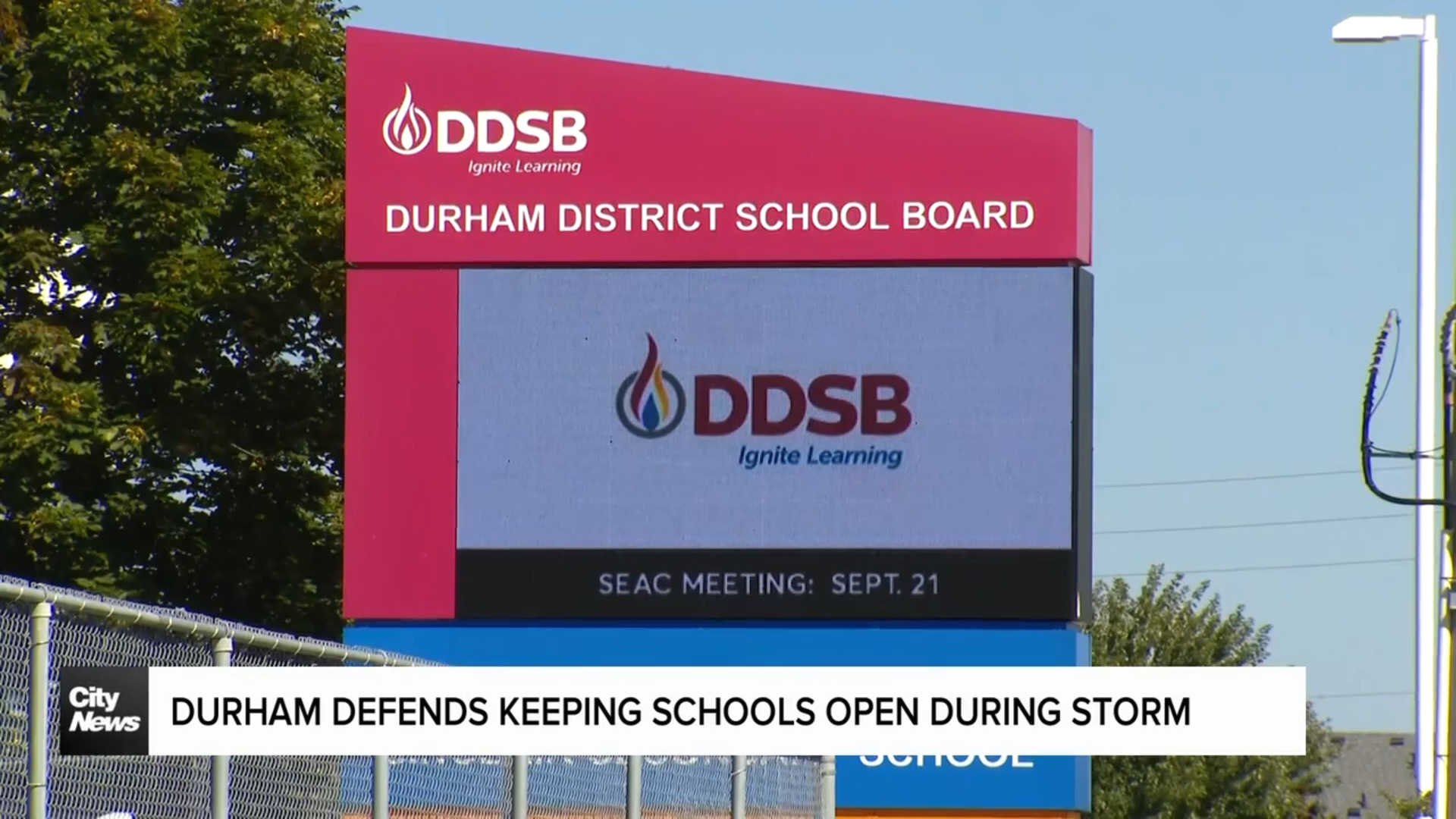 Durham District School Board defends keeping schools open during storm