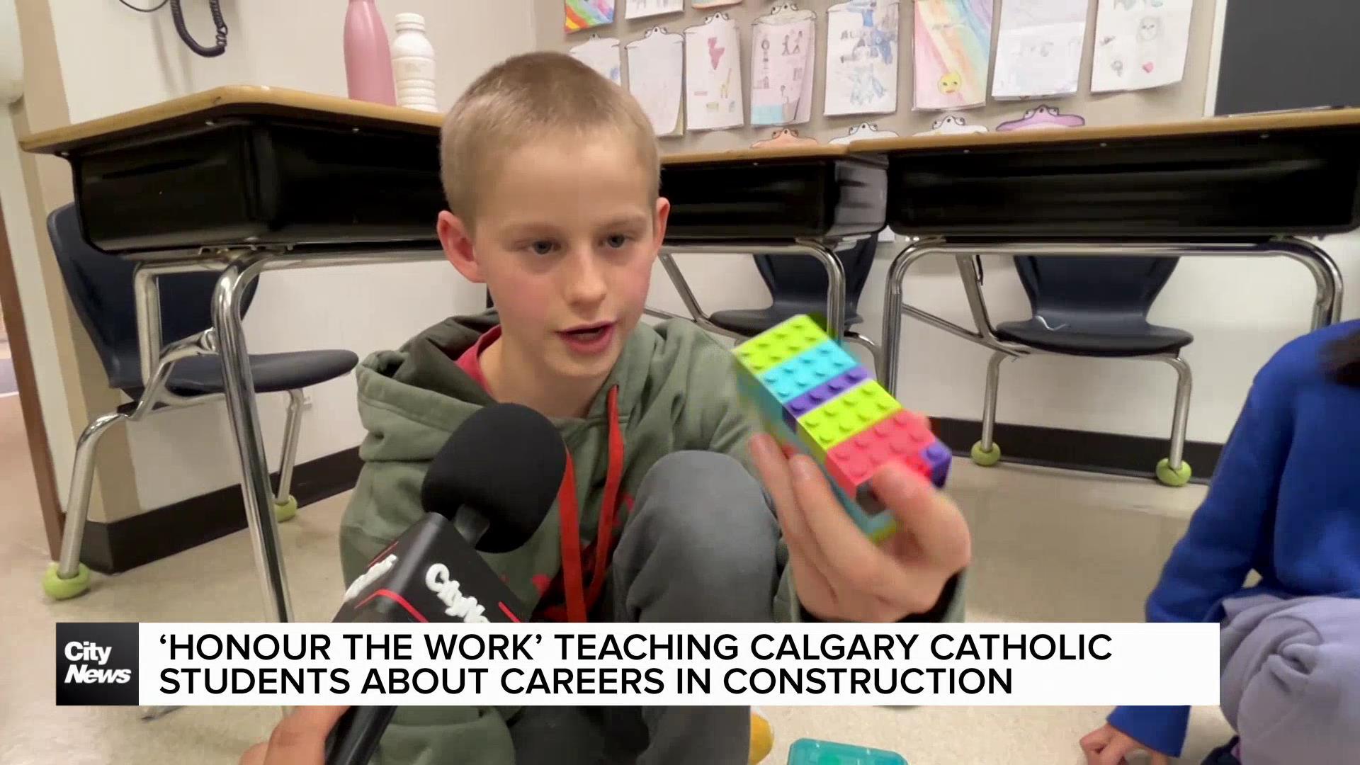 ‘Honour the Work’ teaching Calgary Catholic students about careers in construction