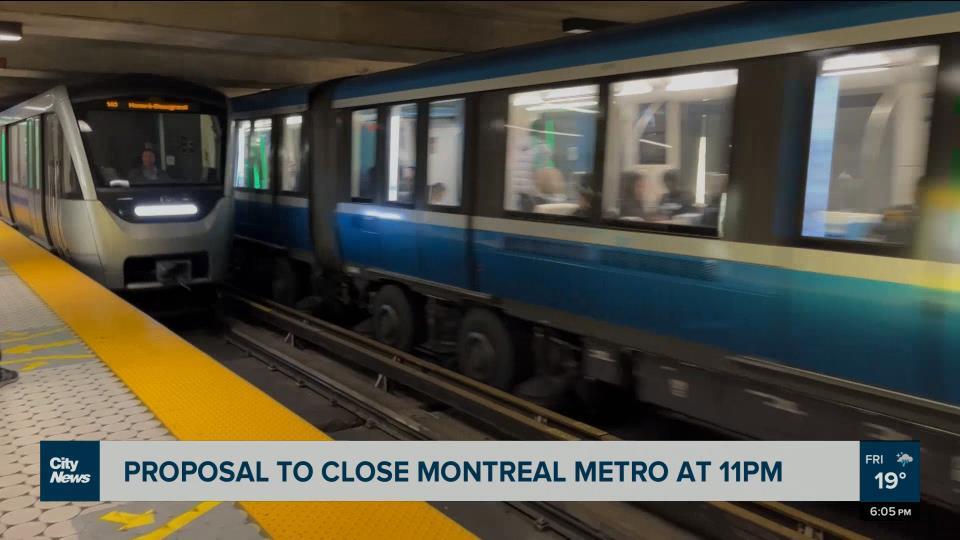 Proposal to stop Montreal Metro at 11pm