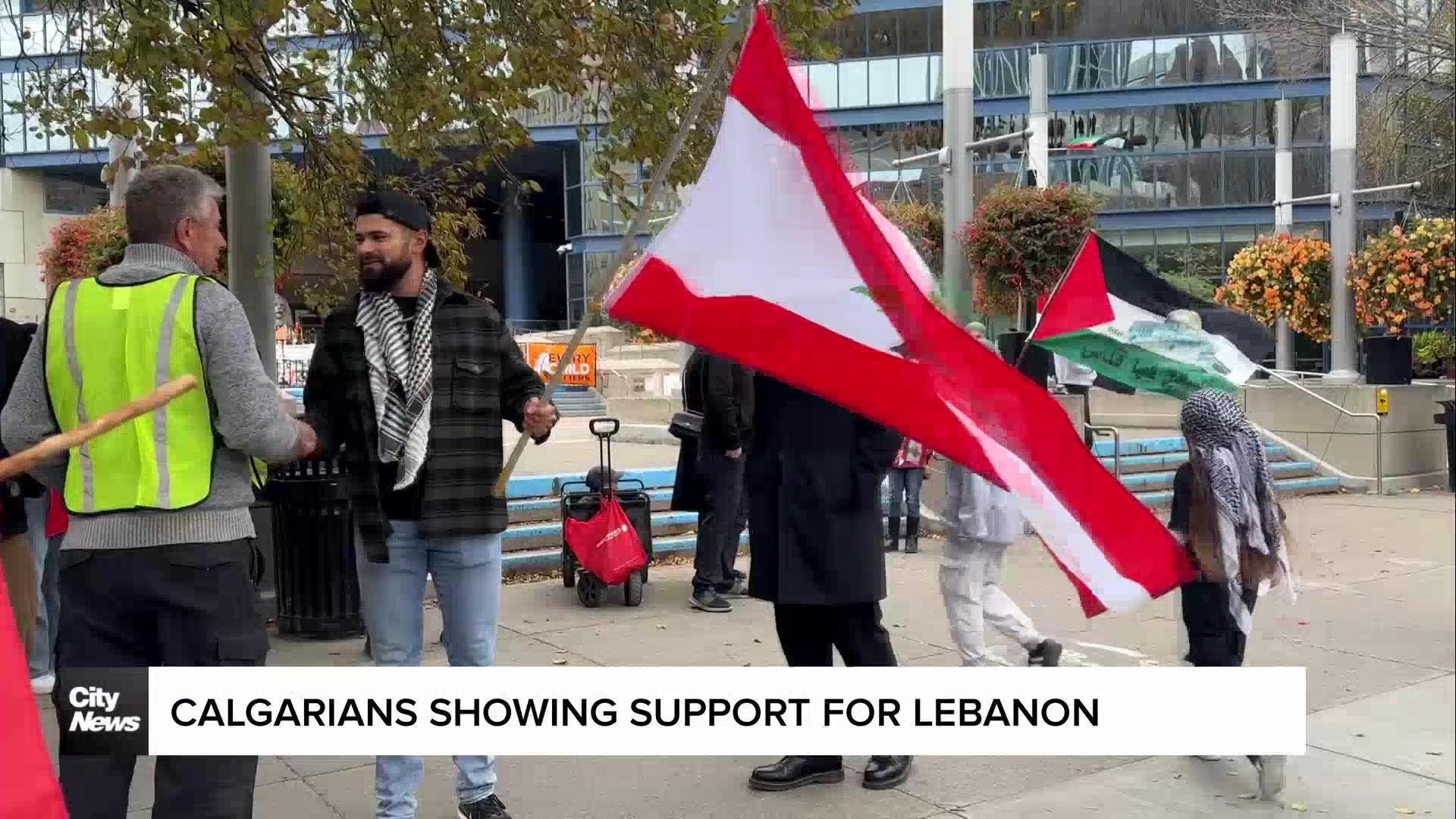 Calgarians showing support for Lebanon