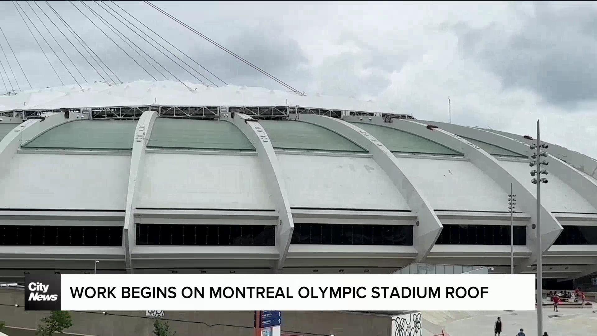 Crews begin dismantling Montreal’s Olympic Stadium roof