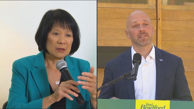 Top contenders in Toronto mayoral race spar over property taxes