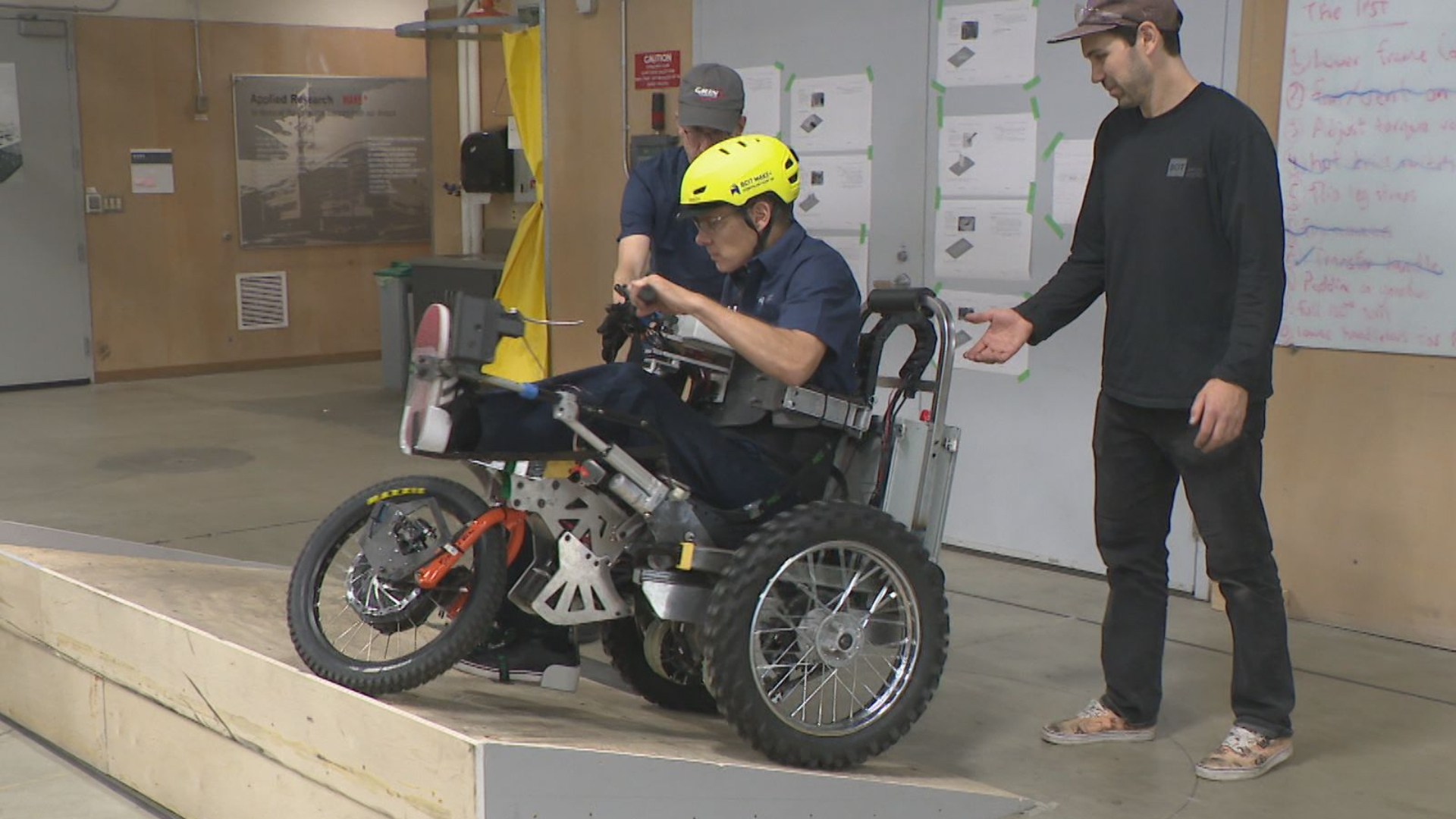 BCIT engineer team developing electric wheelchair that can navigate obstacles and climb stairs