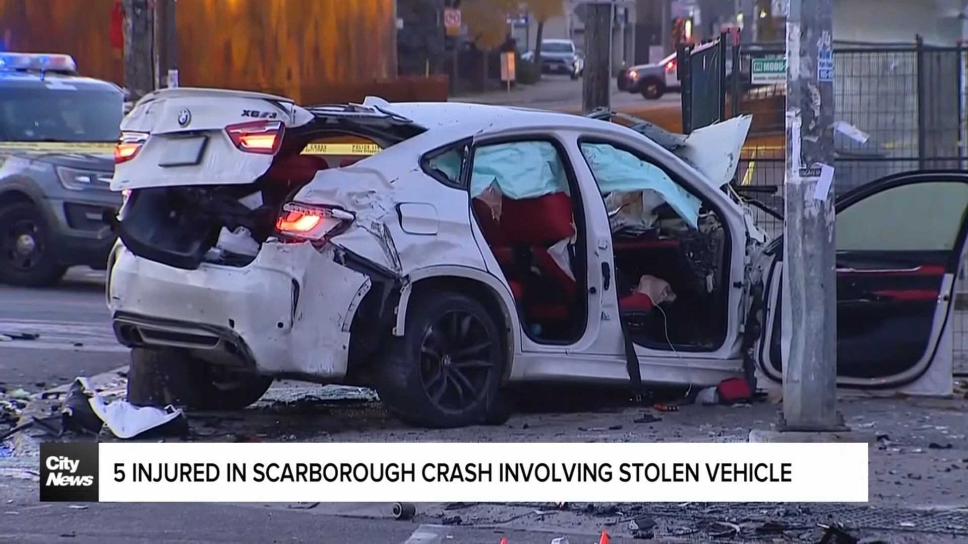 Five people injured in Scarborough crash involving stolen vehicle