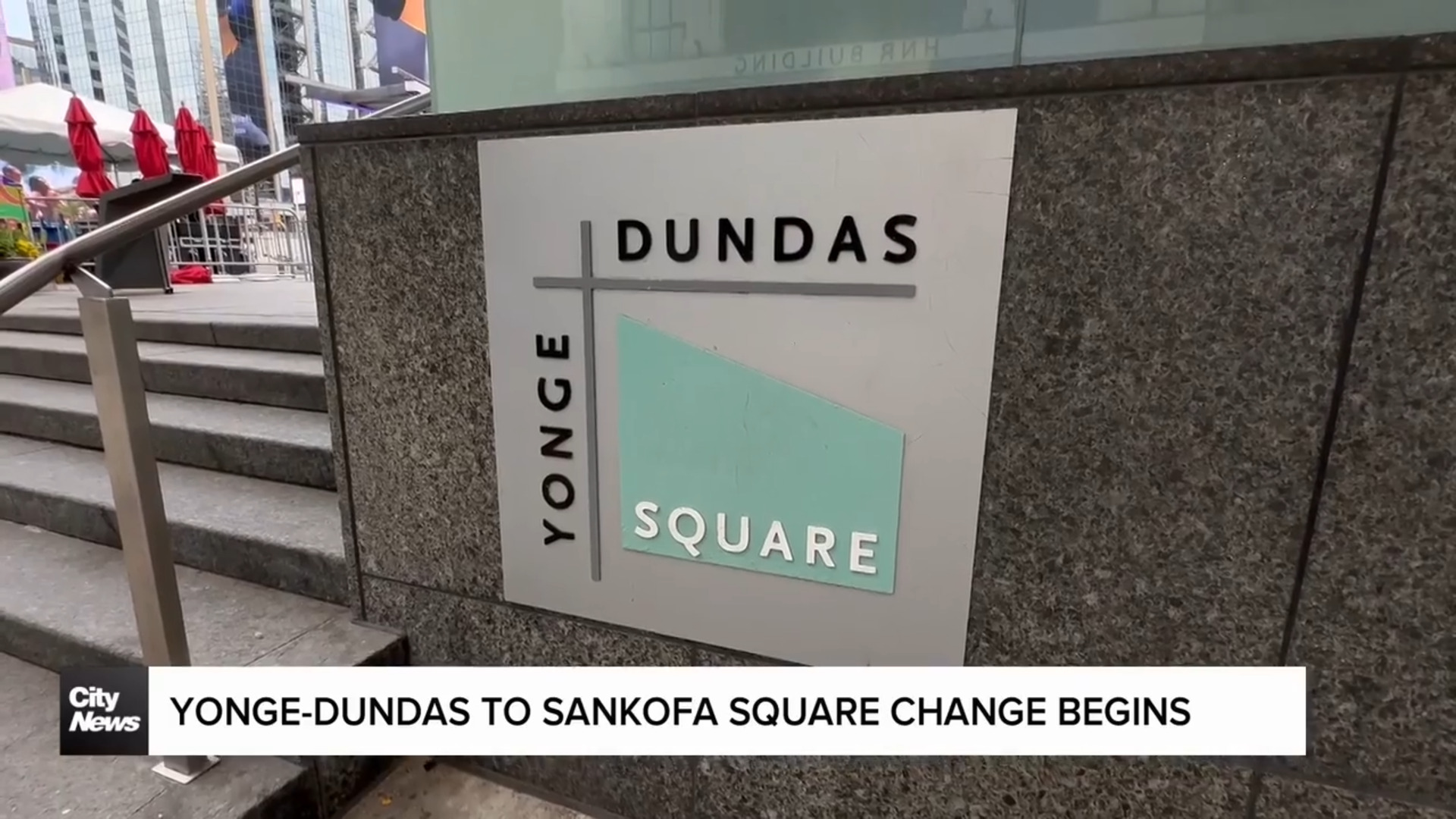 Transformation from Yonge-Dundas to Sankofa Square begins with signage