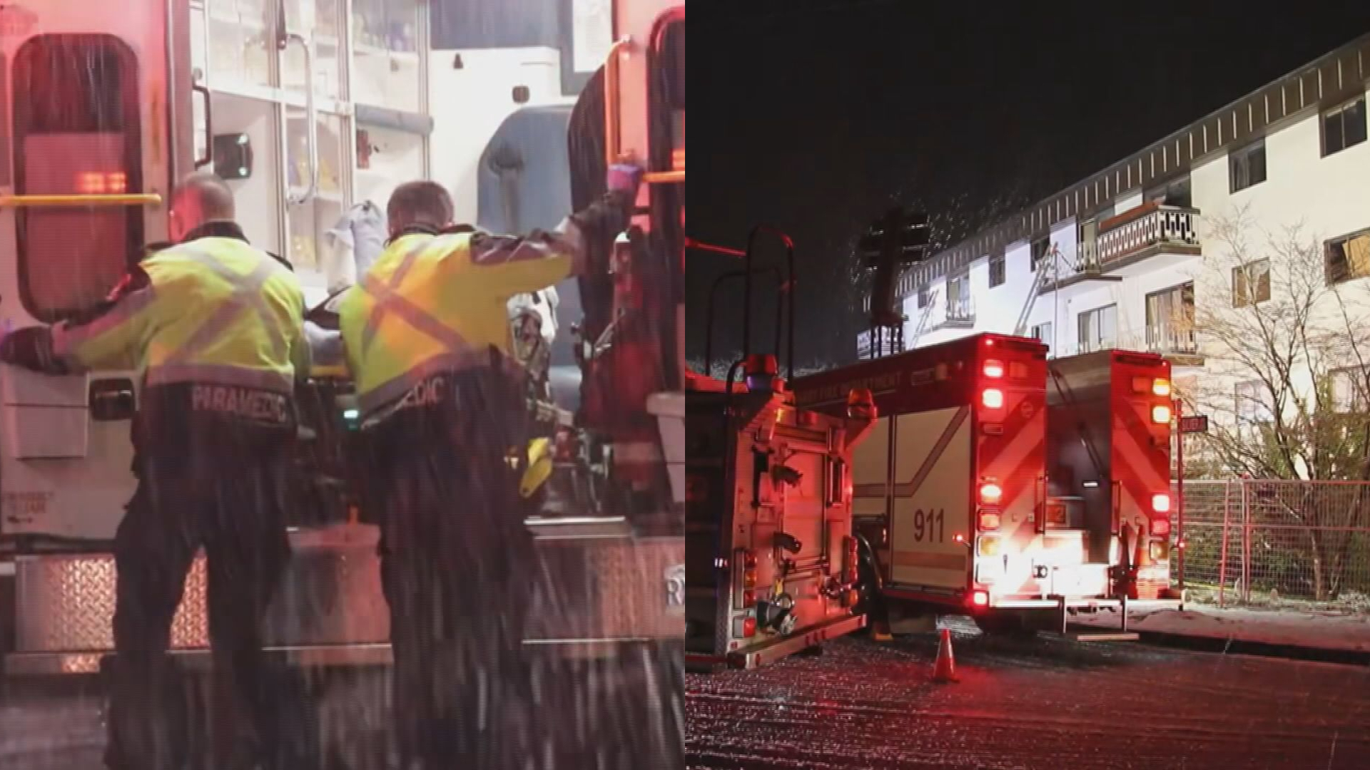 One person dead after a fire in an apartment building in Burnaby