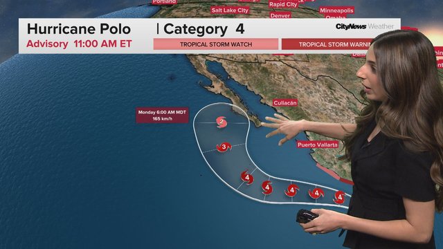 Hurricane Polo downgraded but remains dangerous
