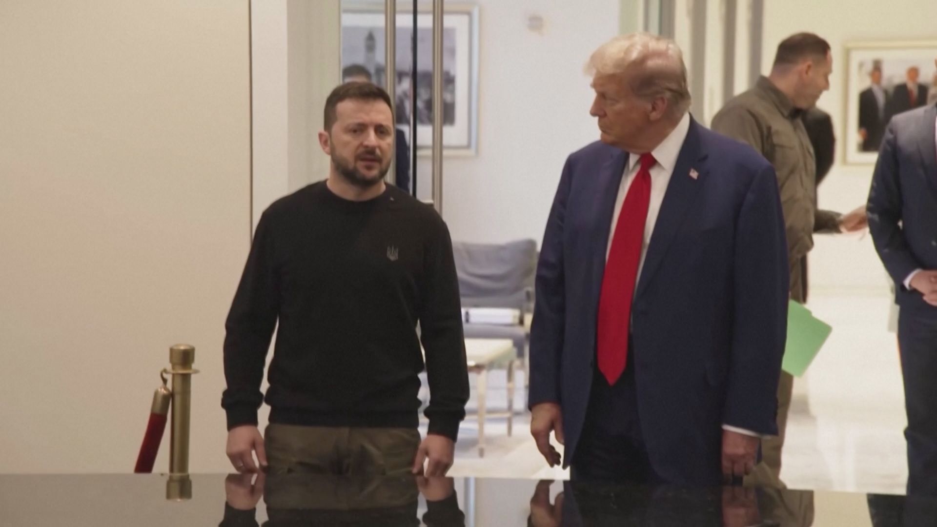 Ukrainian President Zelenskyy holds meeting with 2024 Republican presidential candidate Donald Trump