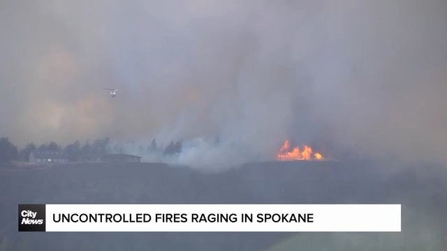 'War Zone': Wildfires rip through Spokane