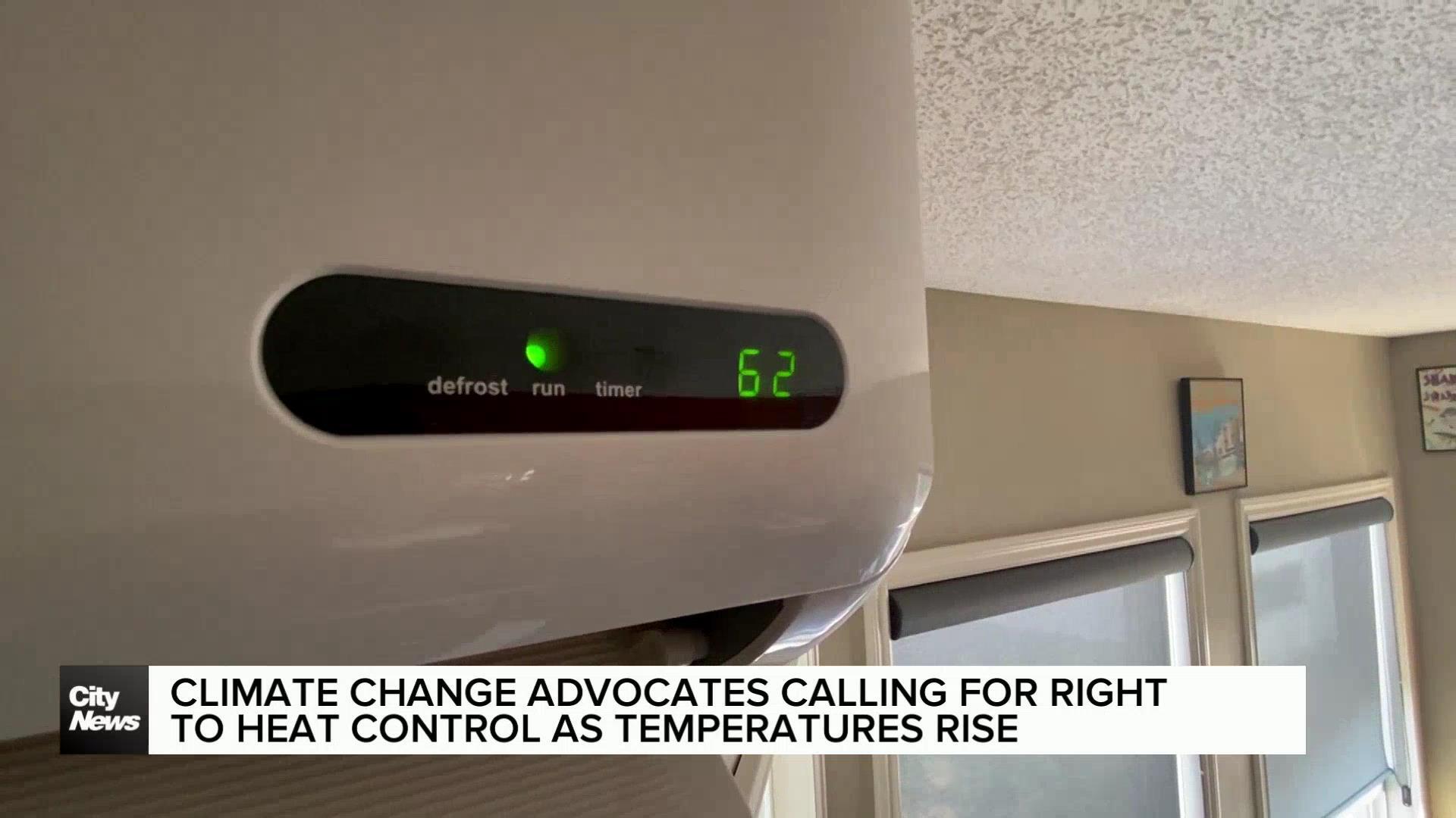 Climate change advocates call for right to heat control