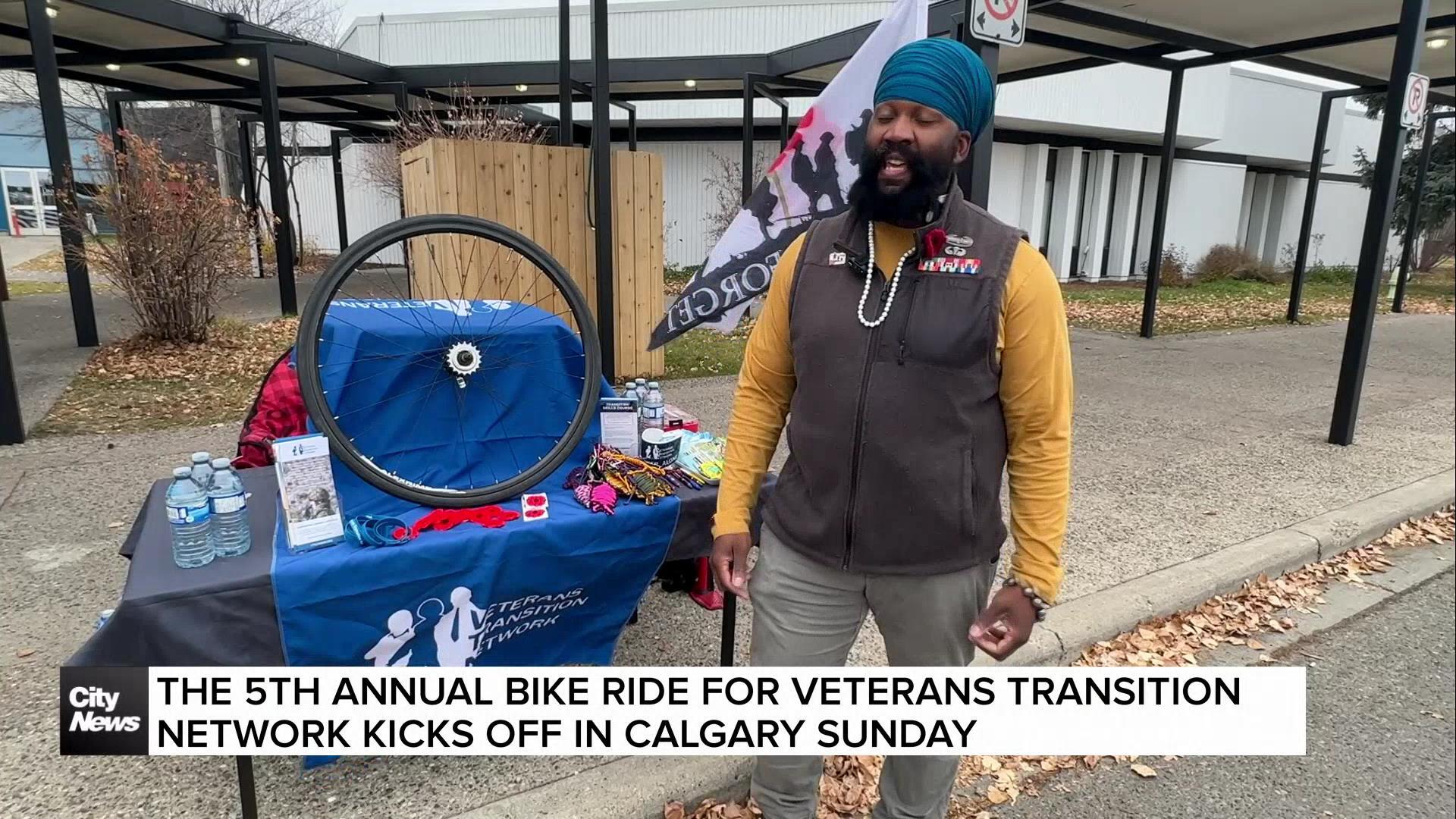 The 5th Annual Bike Ride for Veterans Transition Network rode through Calgary