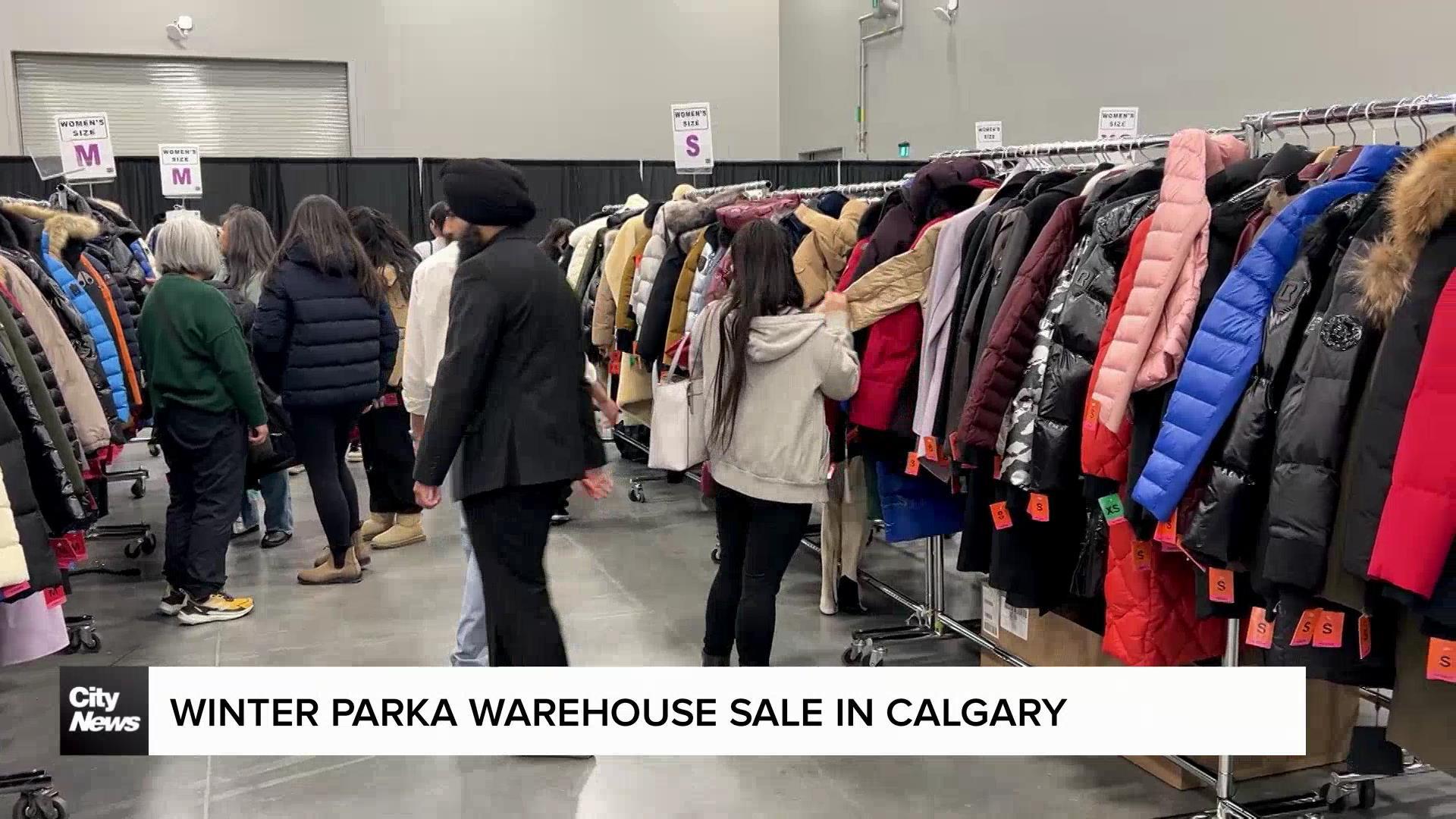 Winter parka warehouse sale in Calgary