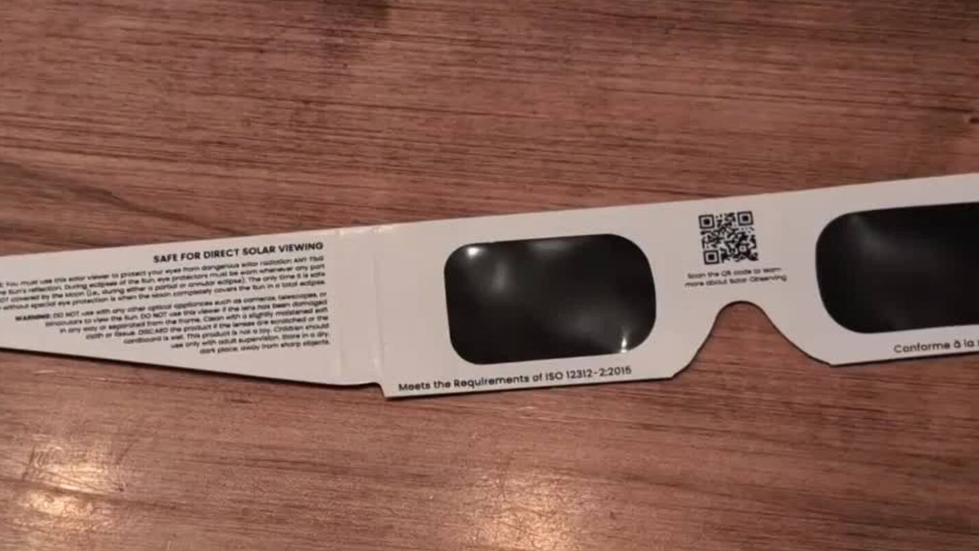 Counterfeit solar glasses popping up