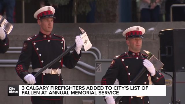 3 Calgary firefighters added to city’s list of fallen at annual memorial service