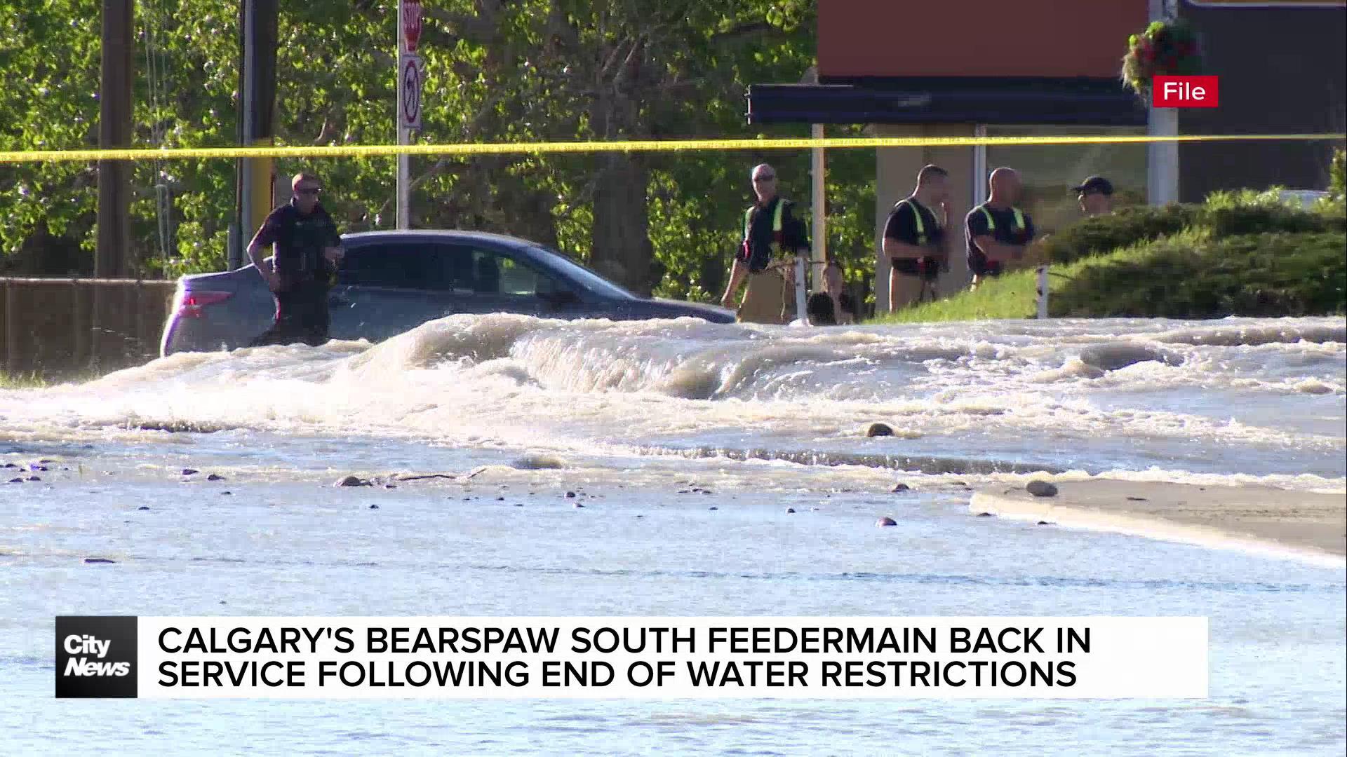 Calgary’s Bearpaw South Feedermain back in service following end of water restrictions