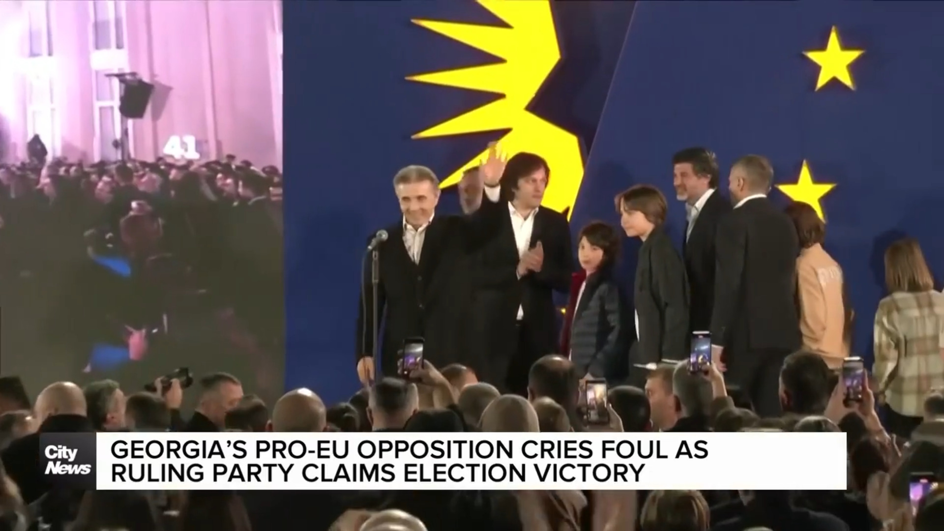 Georgia's Pro-European Union opposition cries foul as ruling party claims election victory