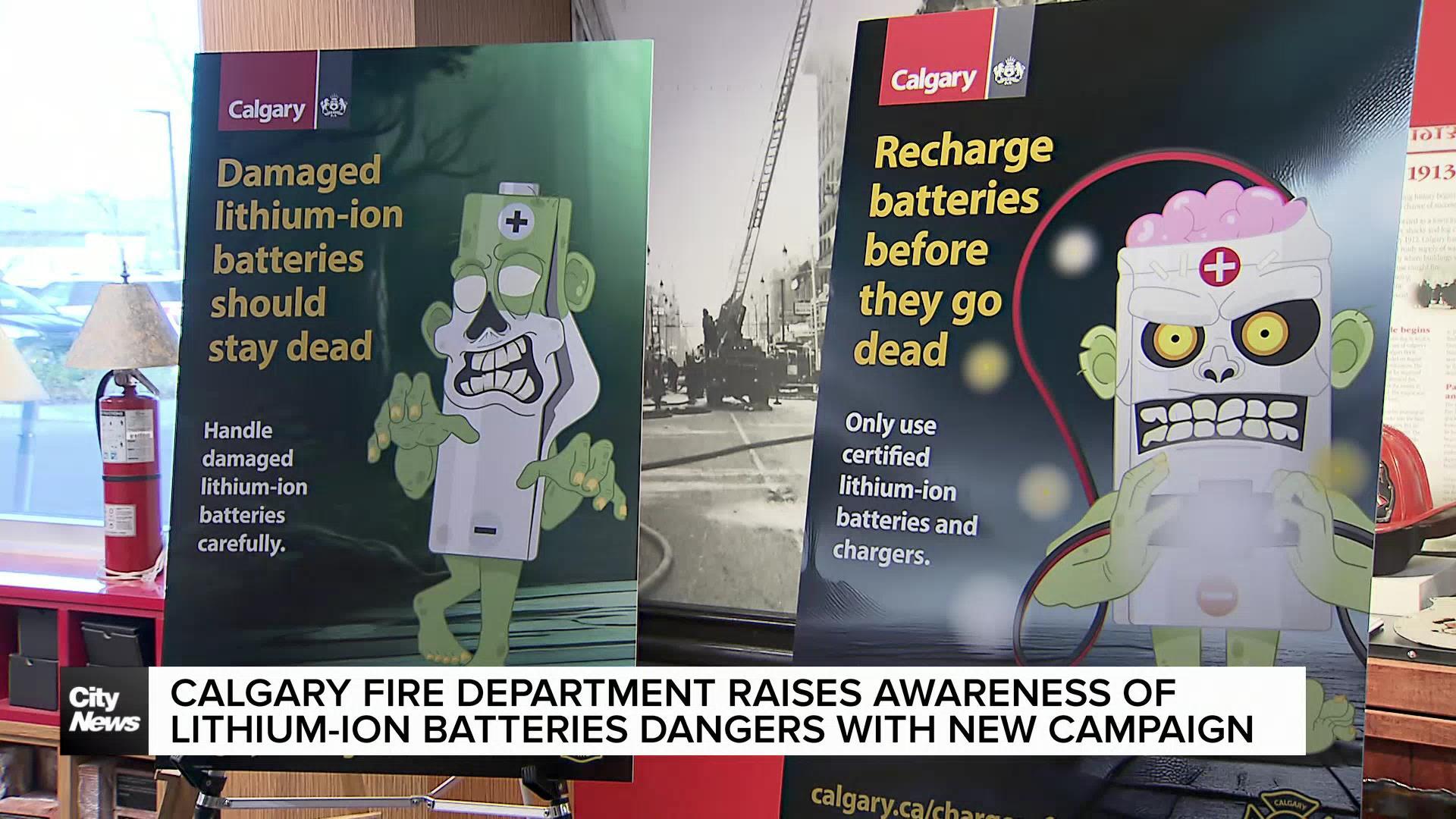 Calgary fire officials warn against dangers of lithium-ion batteries