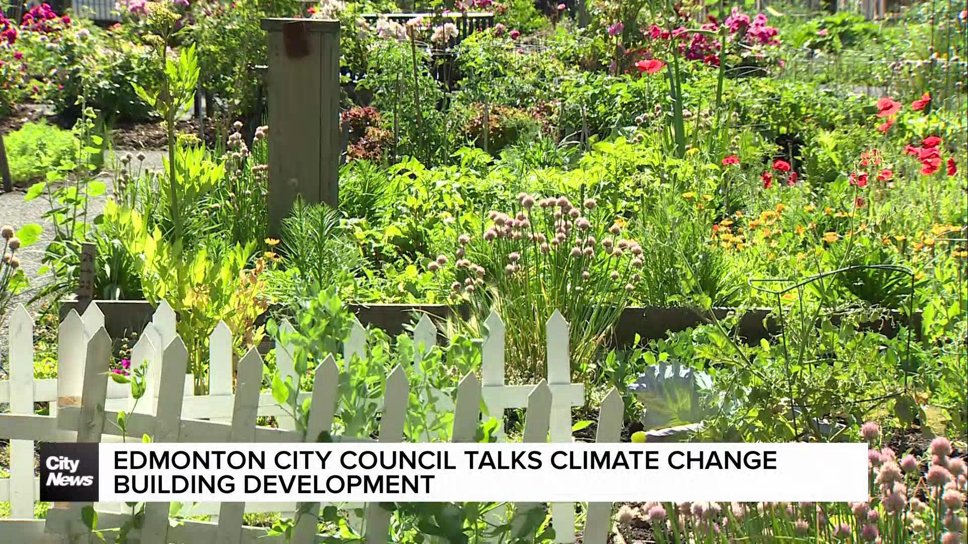 Edmonton city council talks climate change building development