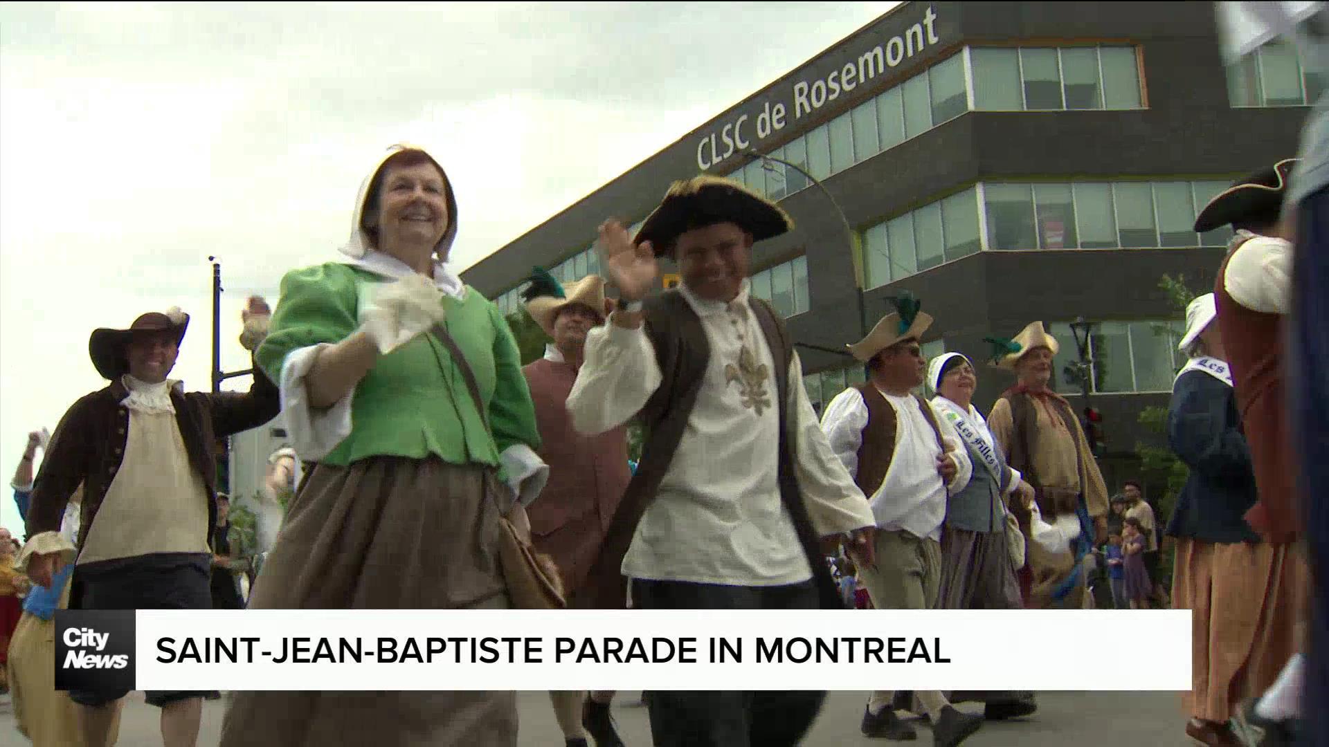 Saint-Jean-Baptiste Parade celebrating Fête Nationale in Montreal