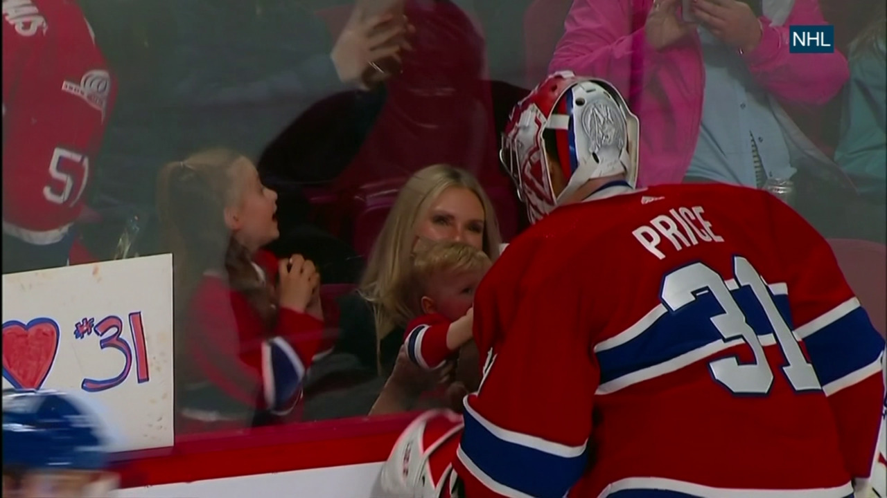 Canadiens netminder Carey Price goes blank when announcing