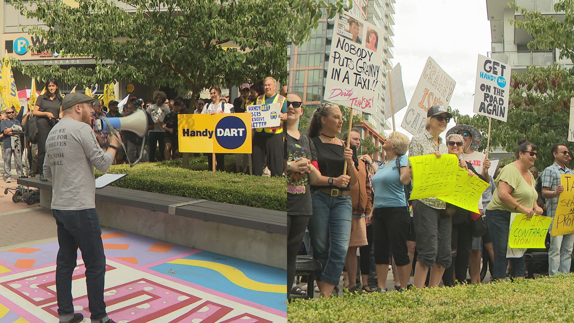 HandyDART workers rally as strike enters second week