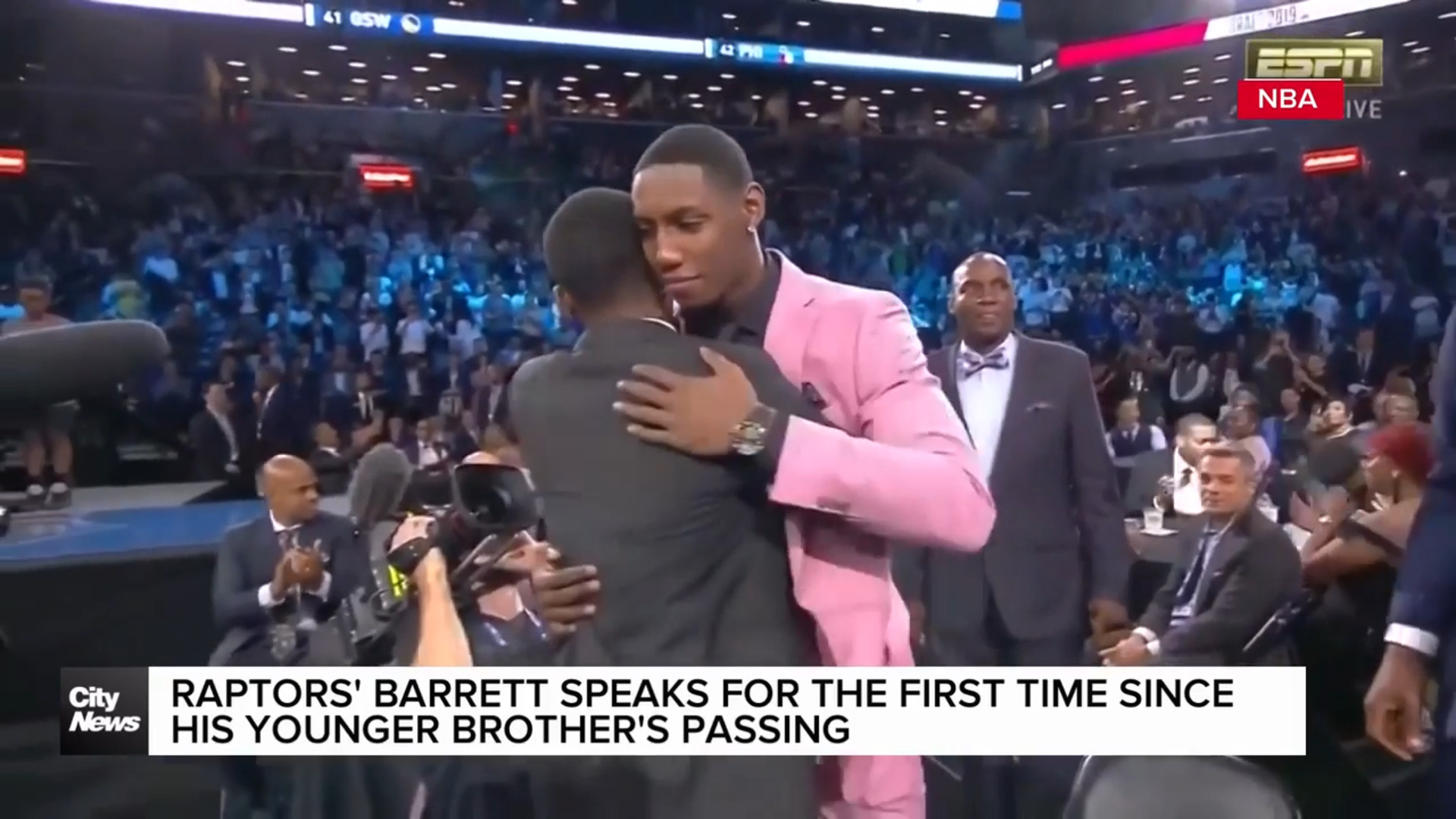 Emotional RJ Barrett speaks to media for first time since younger brothers passing