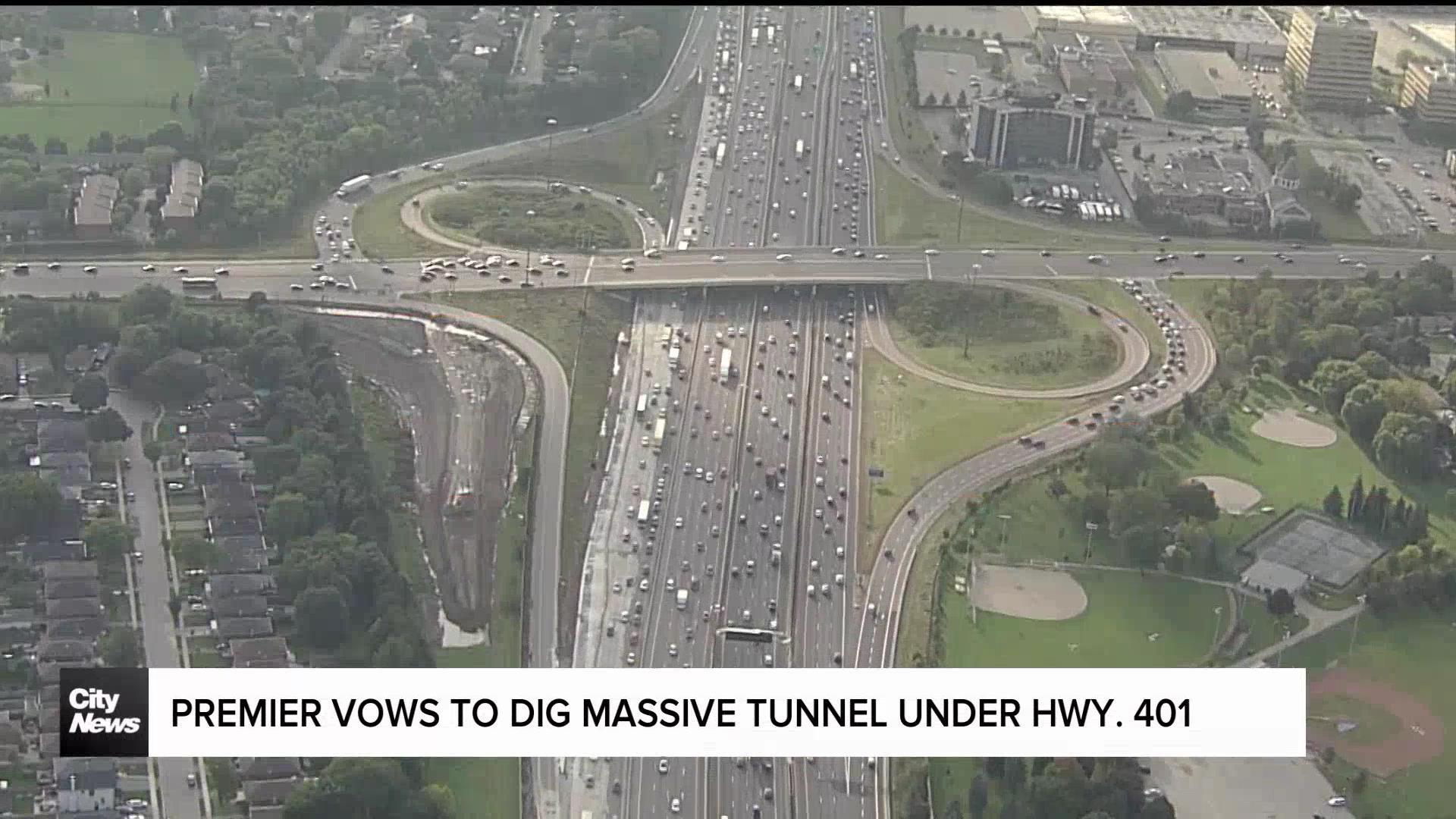 Ford government proposes building tunnel under Highway 401