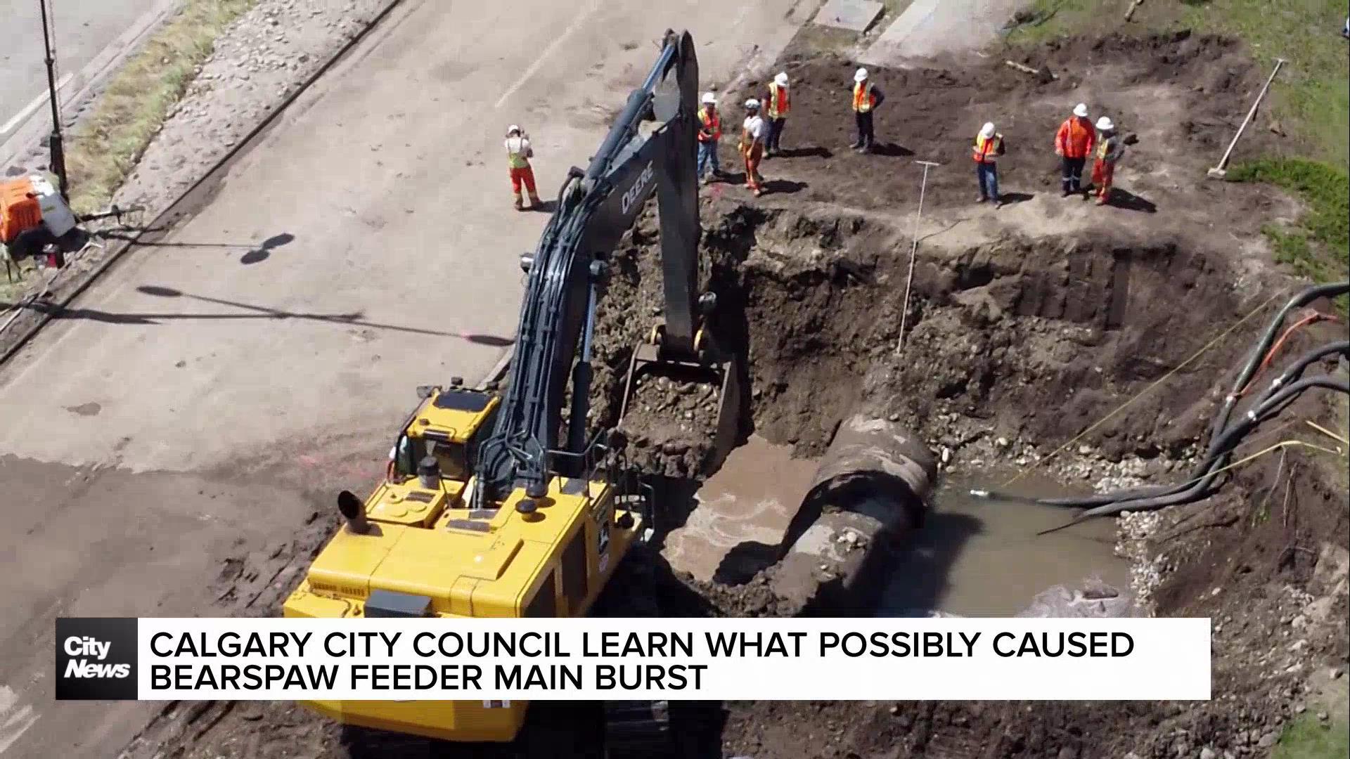 Calgary city council learn what possibly caused Bearspaw feeder main burst