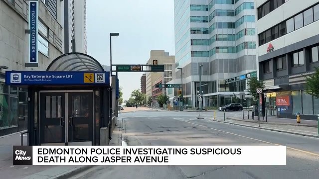 Edmonton police investigating a suspicious death along Jasper Avenue