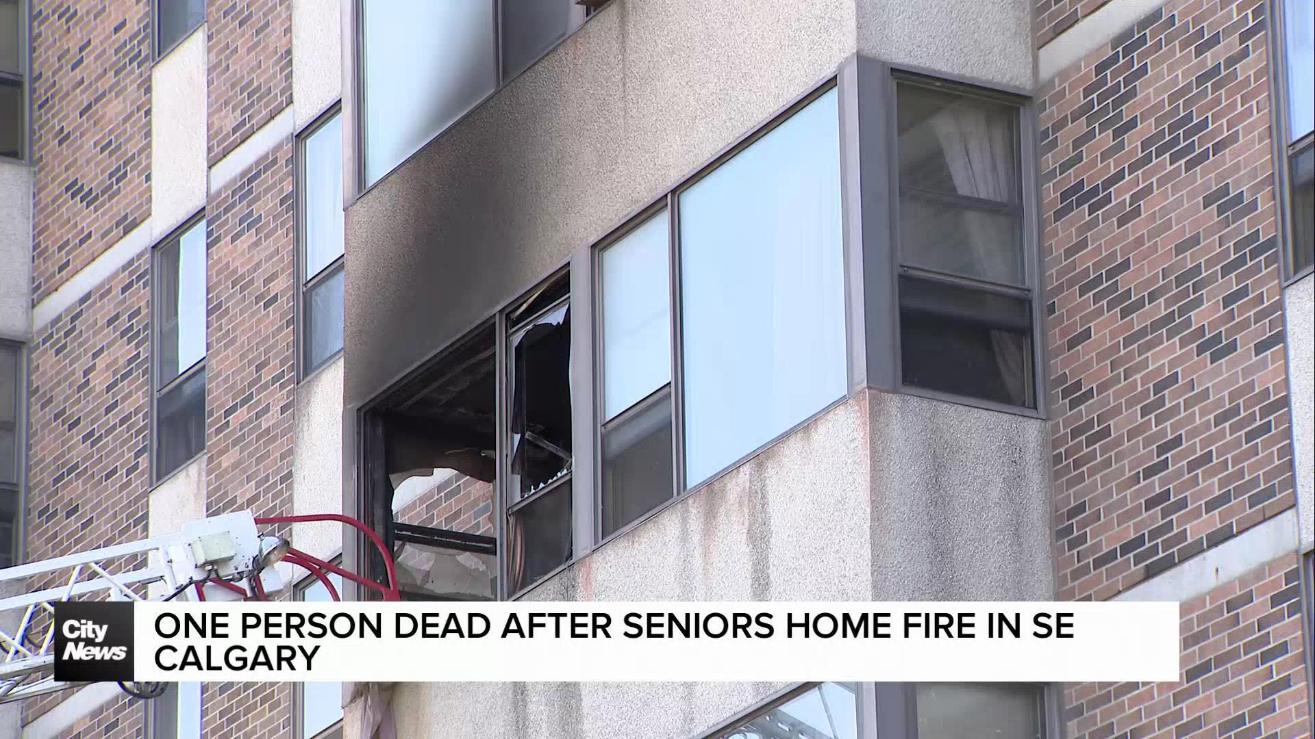 One person dead after seniors home fire in SE Calgary