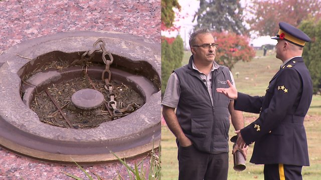 Hundreds of bronze vases stolen from Burnaby cemeteries