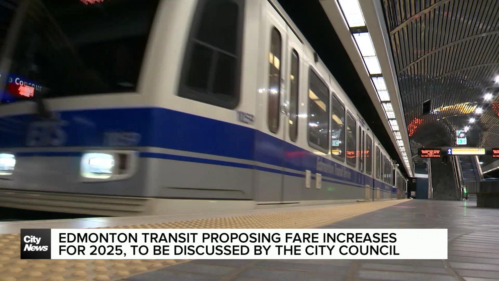 ‘It’s a little bit much’: Edmonton Transit proposing a fare hike for 2025