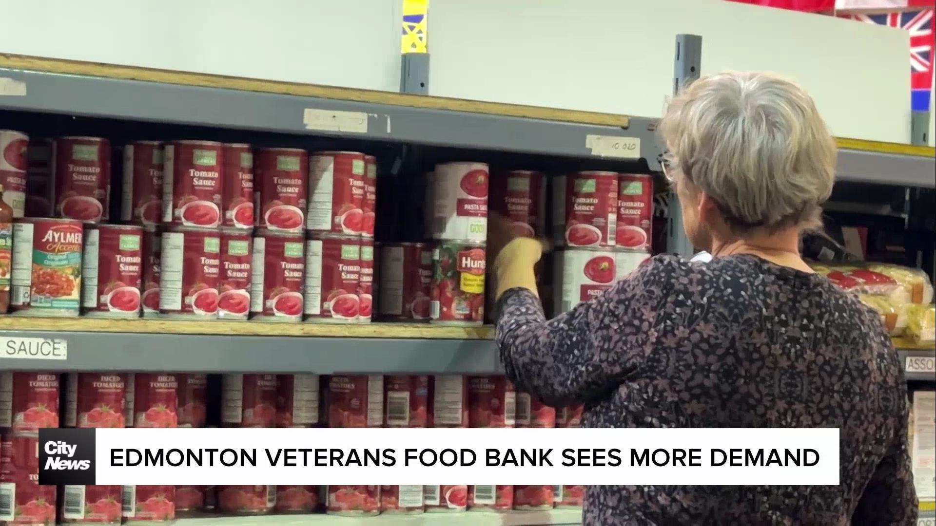 Edmonton veterans food bank sees more demand