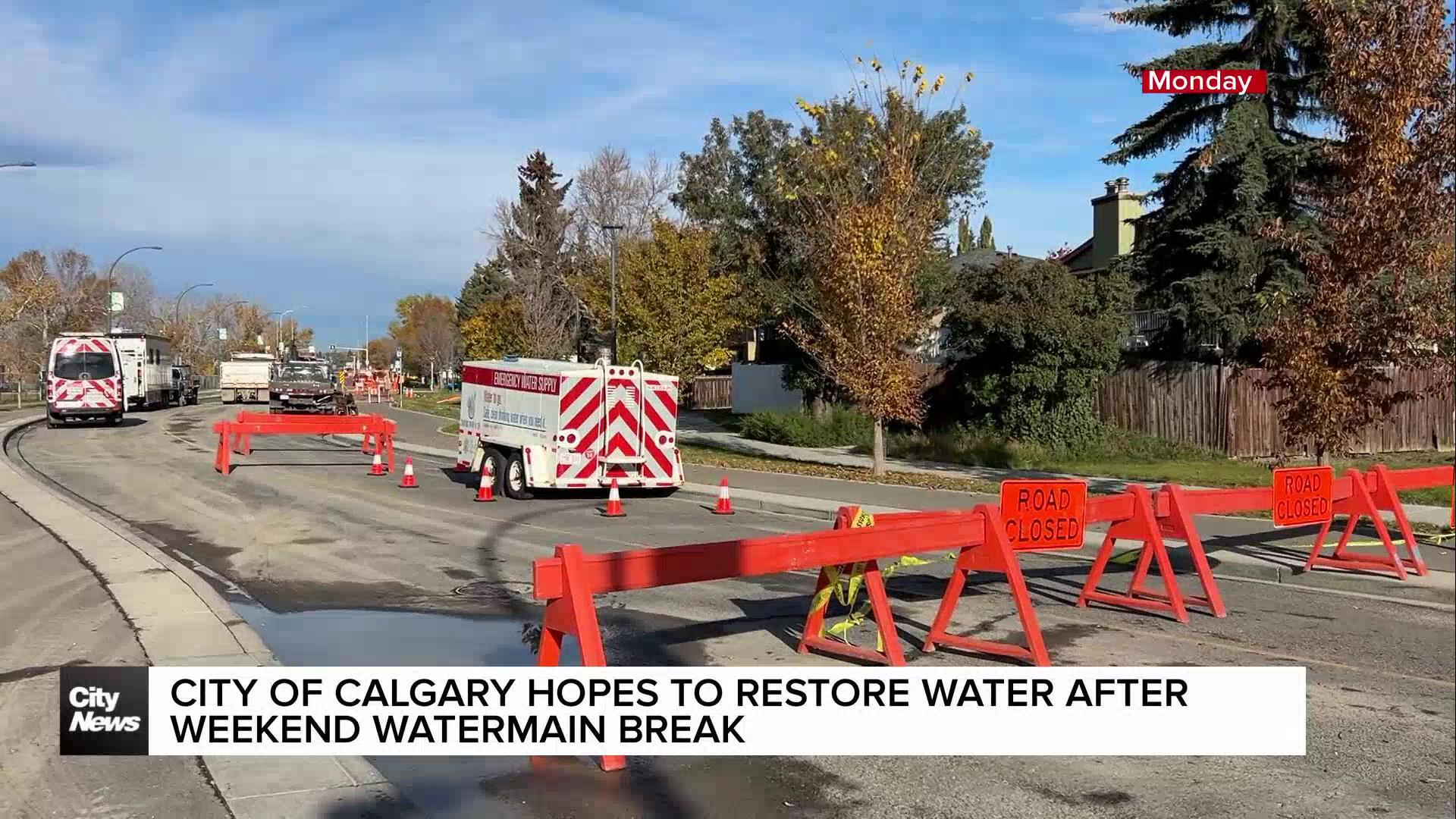 Calgary water main break not connected to June break: City