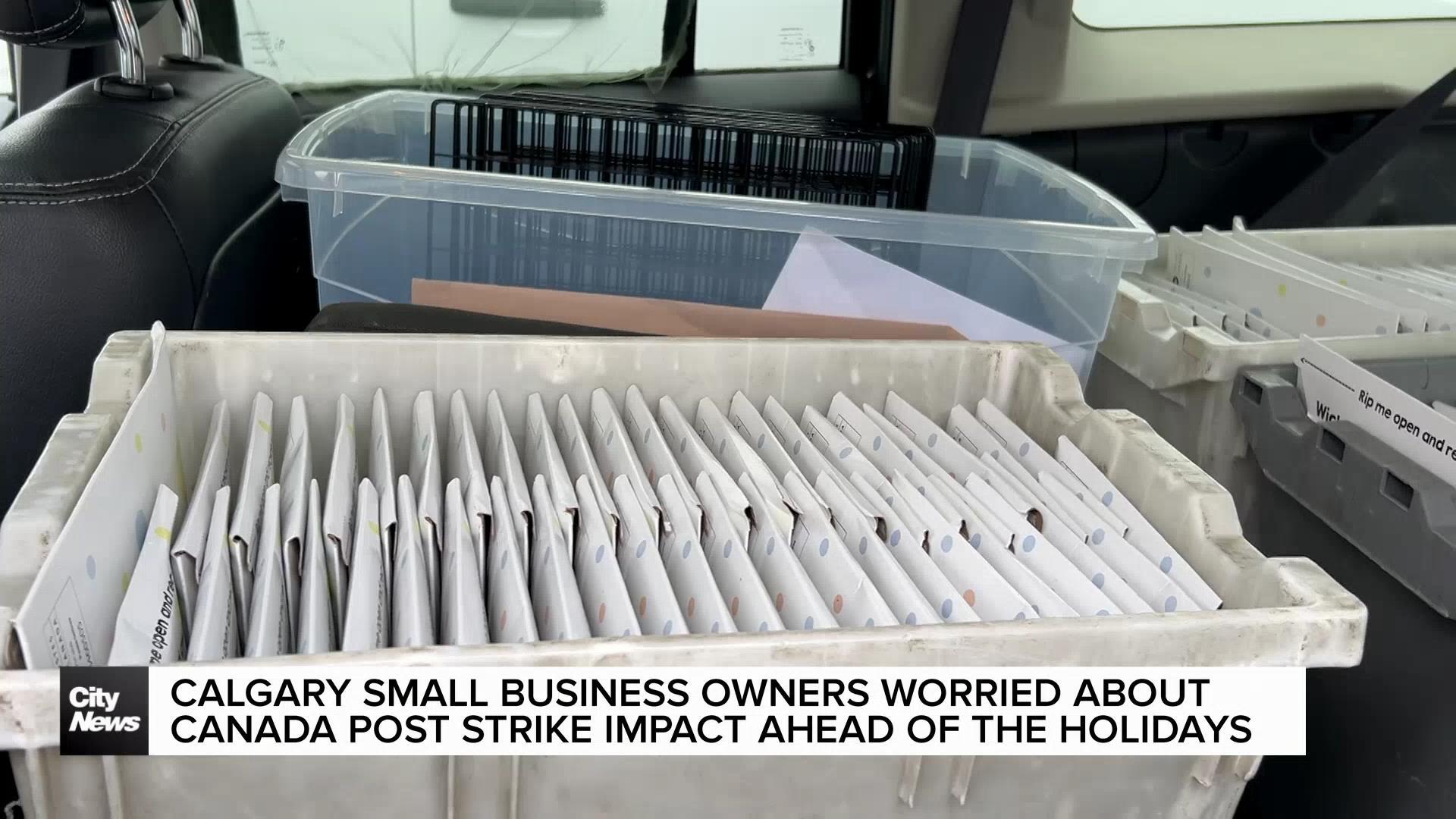 Calgary small business owners worried about Canada Post strike impact ahead of holiday season