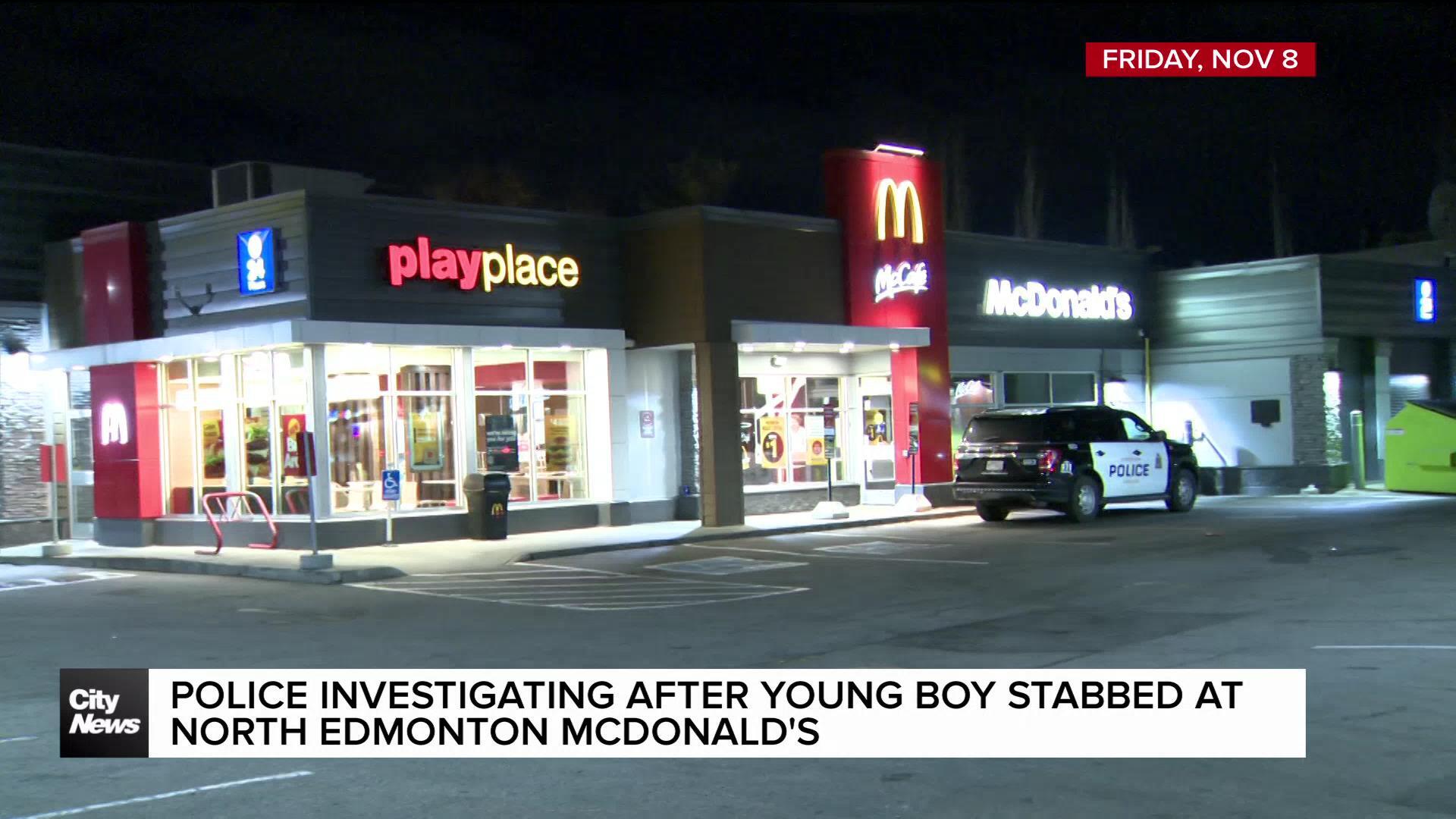 Police investigating a stabbing of a child at North Edmonton McDonald’s