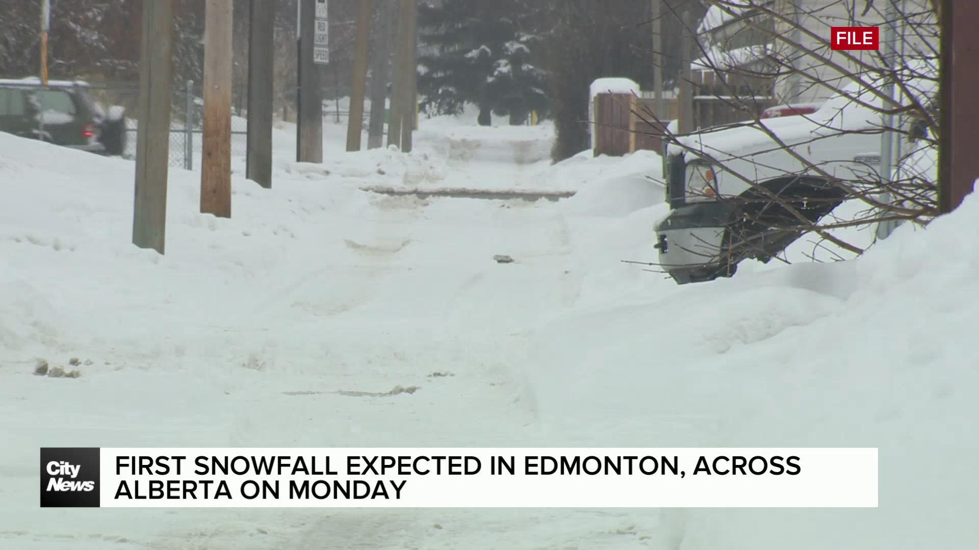 First snowfall expected across Alberta