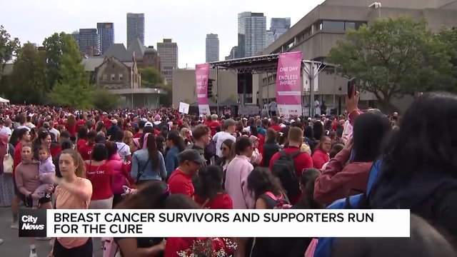 Breast cancer survivors and supporters Run for the Cure
