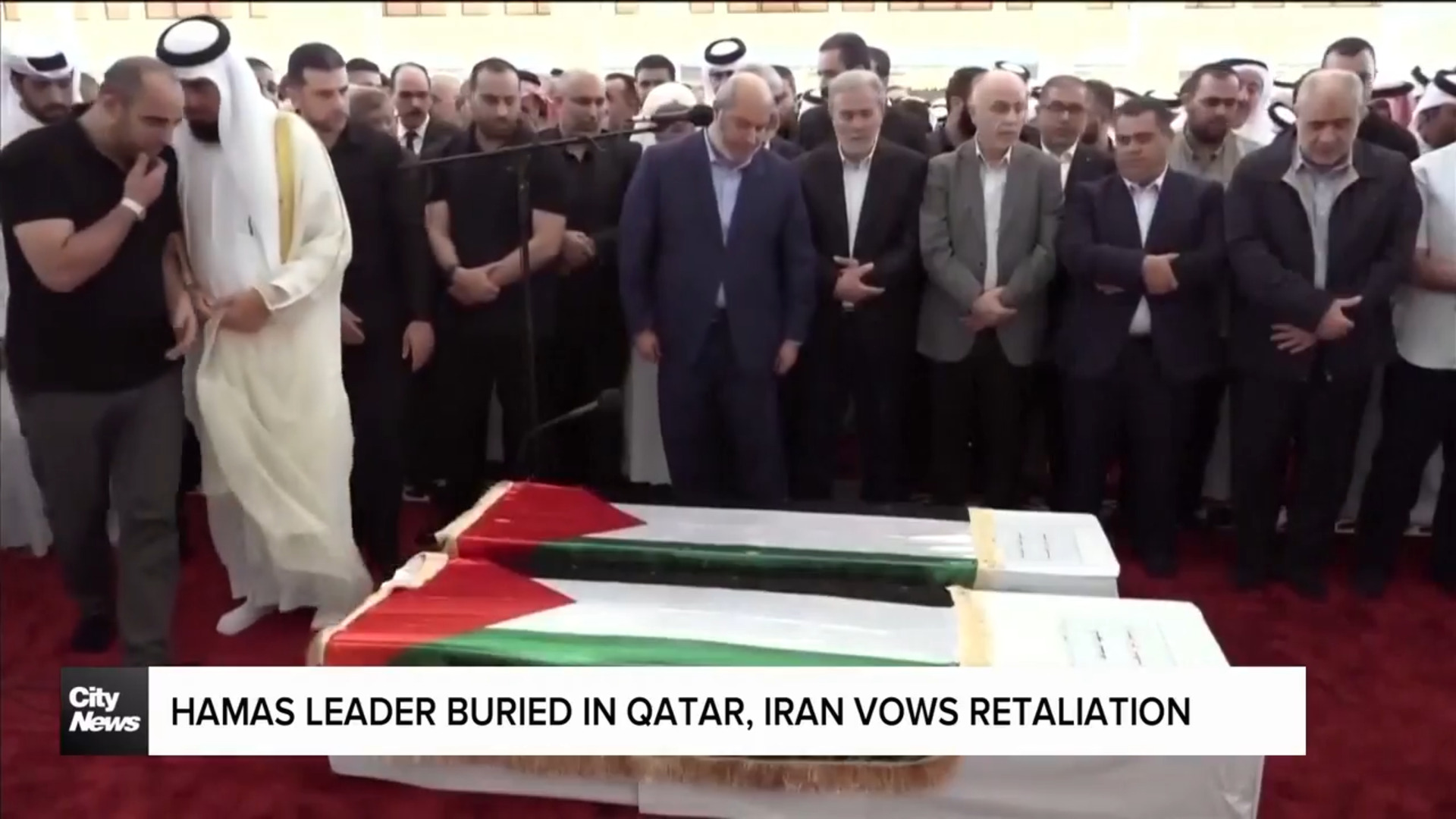 Hamas leader buried in Qatar, Iran vows retaliation