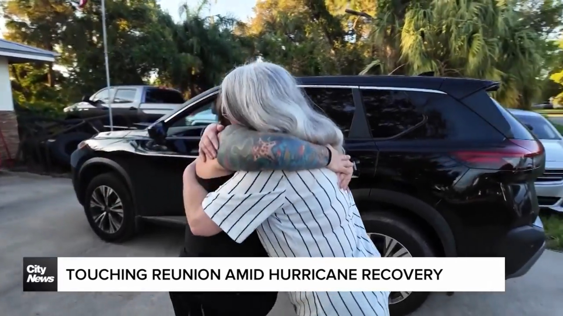 Heroic reunion amid Hurricane Milton devastation