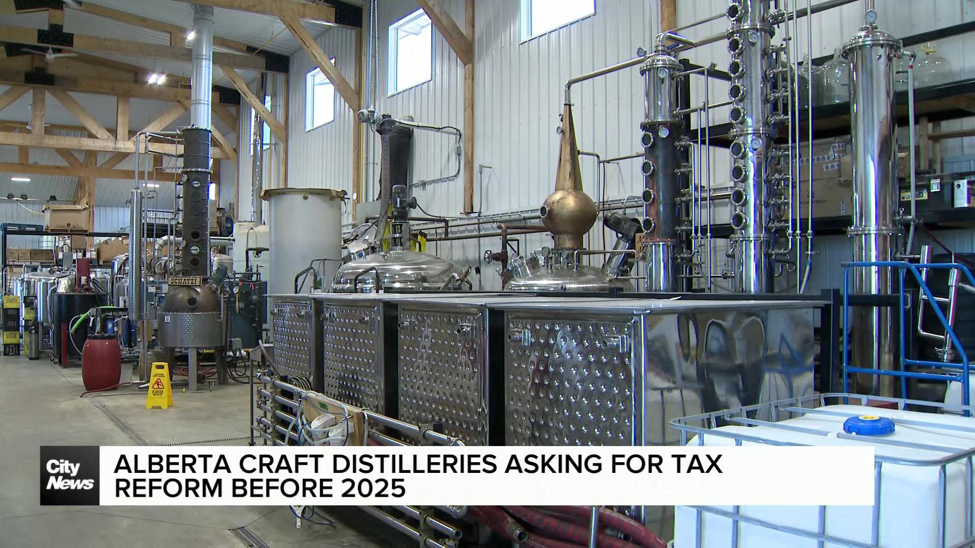 Association calling for change on how craft distilleries are taxed in Alberta.