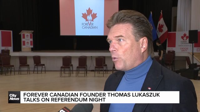 Forever Canadian founder Thomas Lukaszuk talks on referendum night