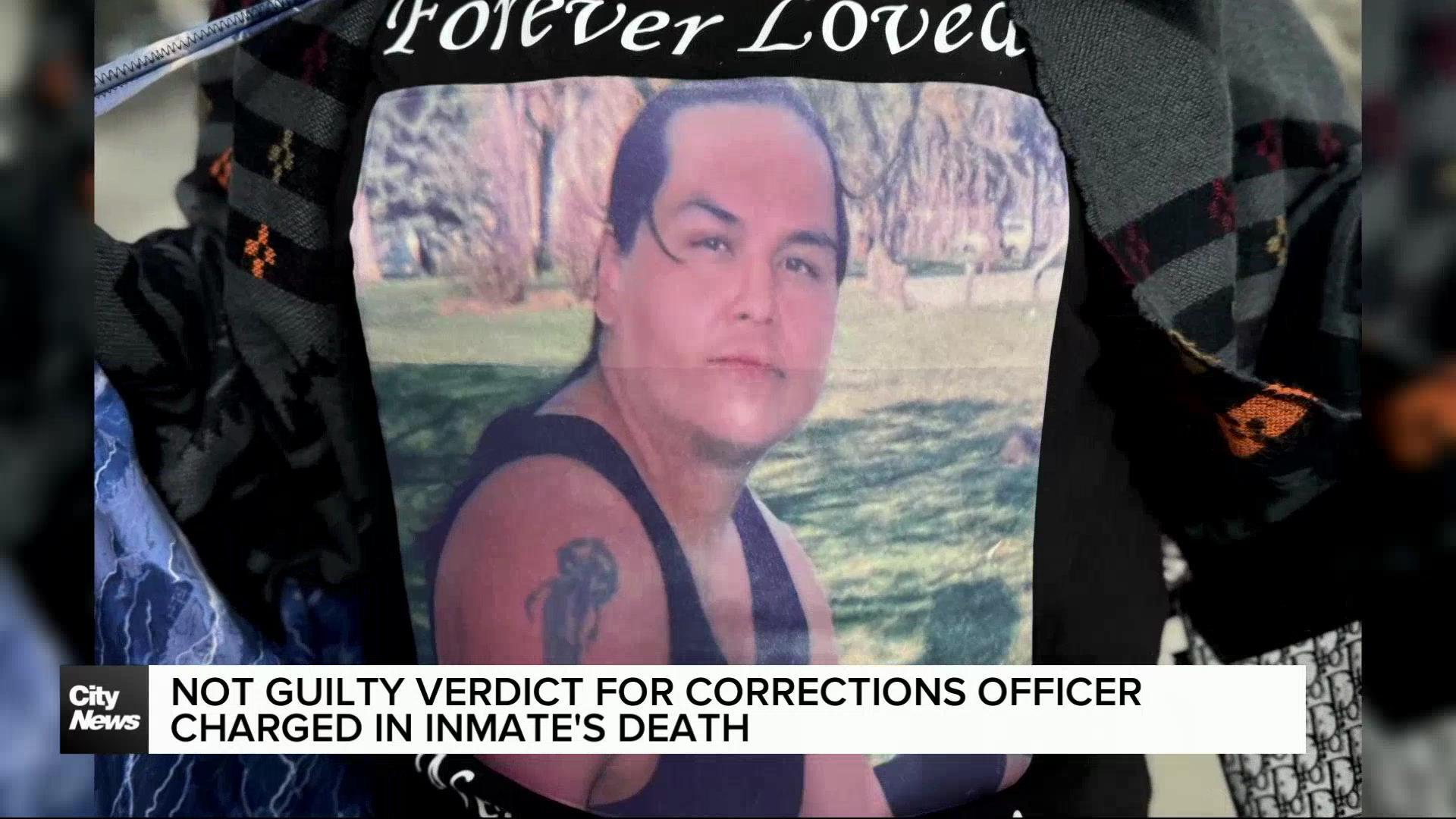 Not guilty verdict for corrections officer in inmates death